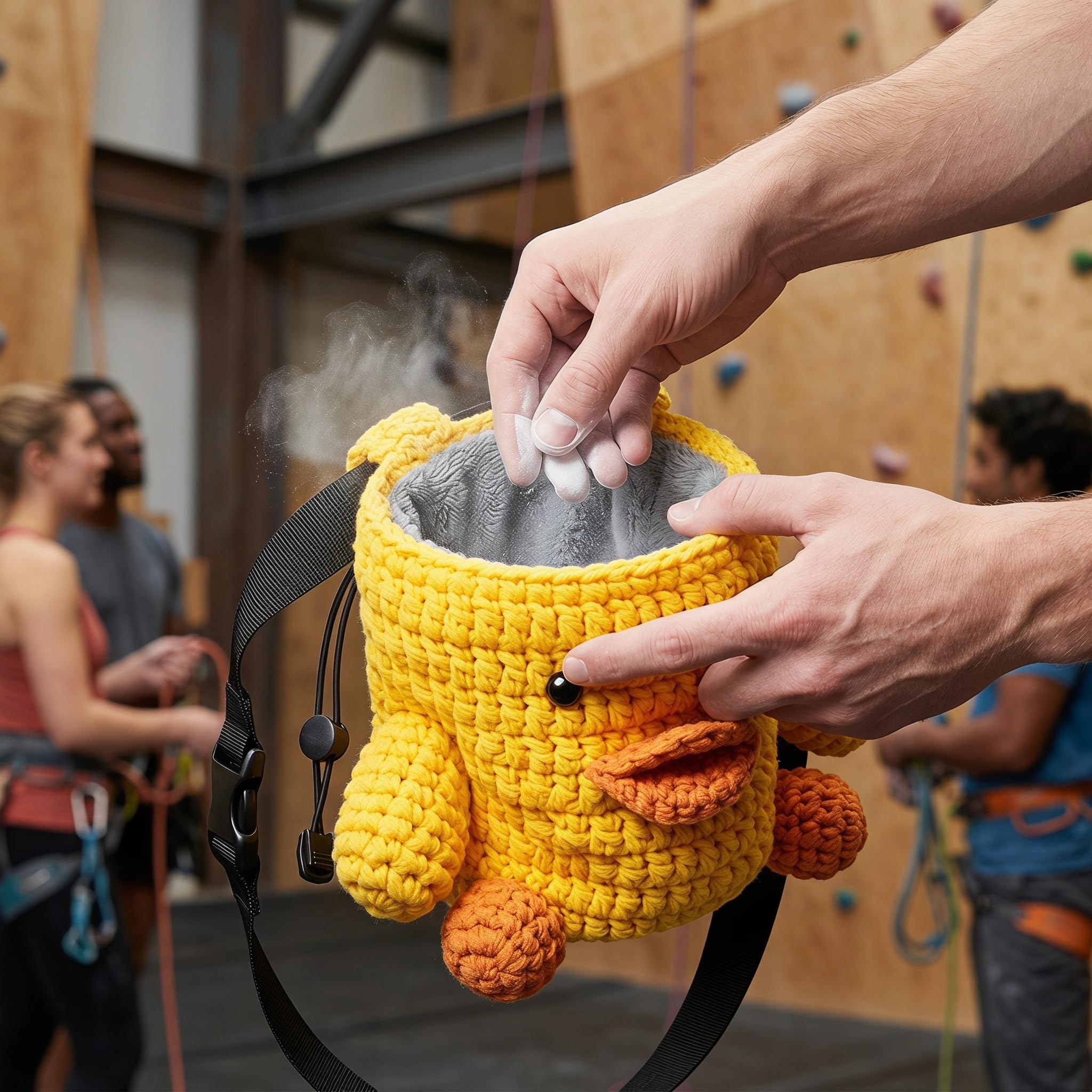Borsa per gesso da arrampicata, perfetta per adulti e bambini, borsa per gessetti di alta qualità per arrampicata su roccia, boulder e sollevamento pesi, cintura in vita regolabile, borsa porta