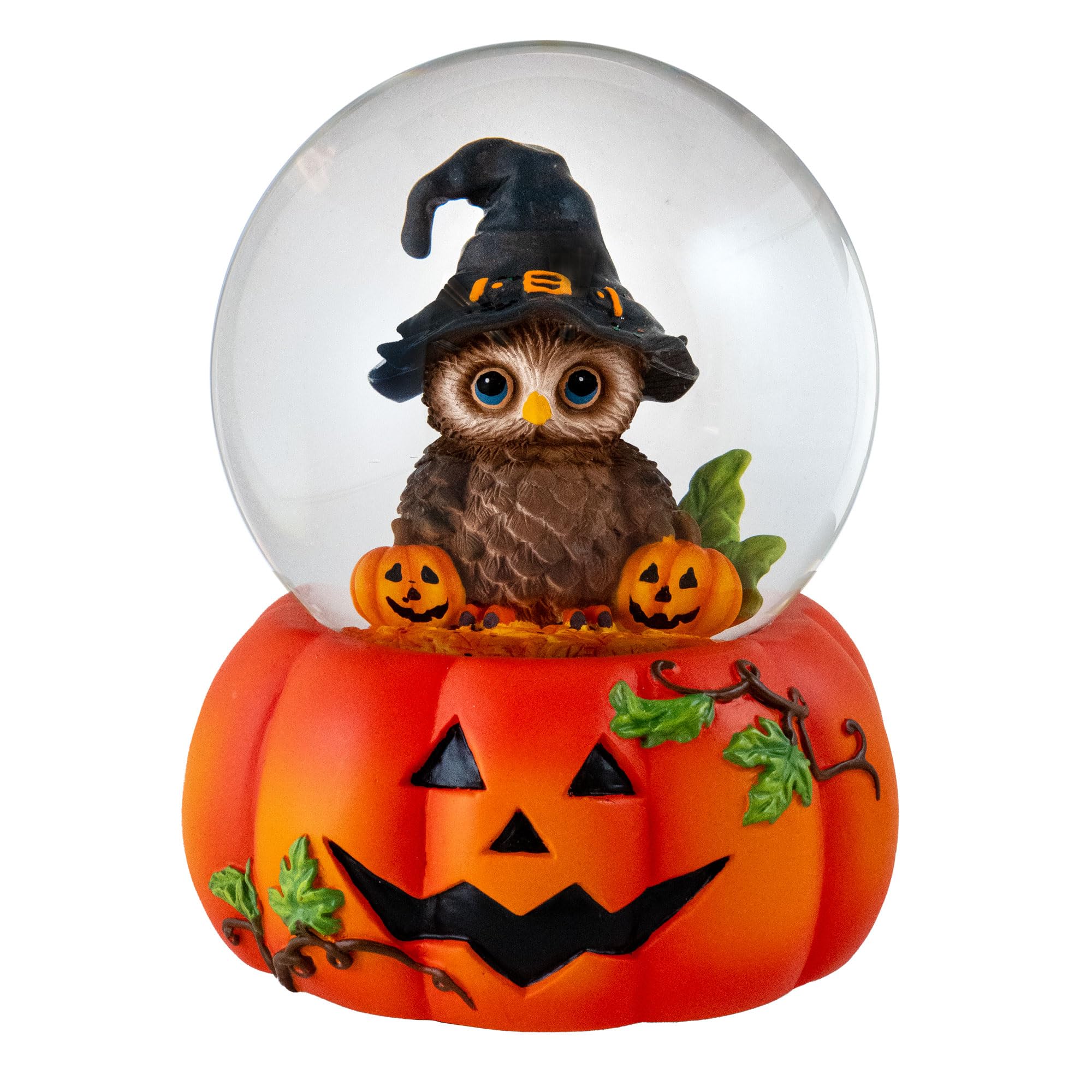 Halloween Owl Musical Water Globe by The San Francisco Music Box