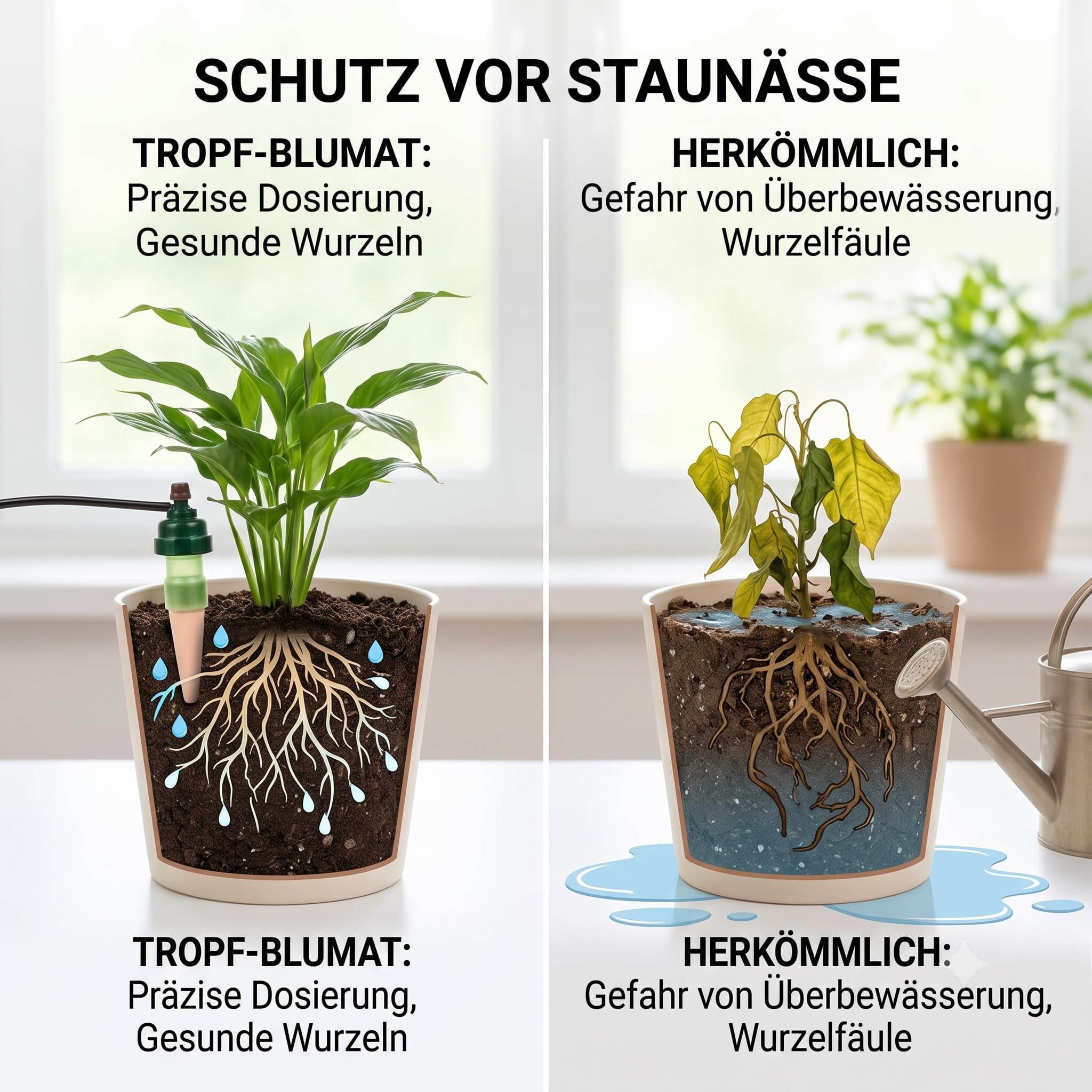 Blumat Tropf-Blumat Automatische Bewässerung | für 12 Pflanzen | inkl. 47L Tank | Stromlose Urlaubsbewässerung Komplettset