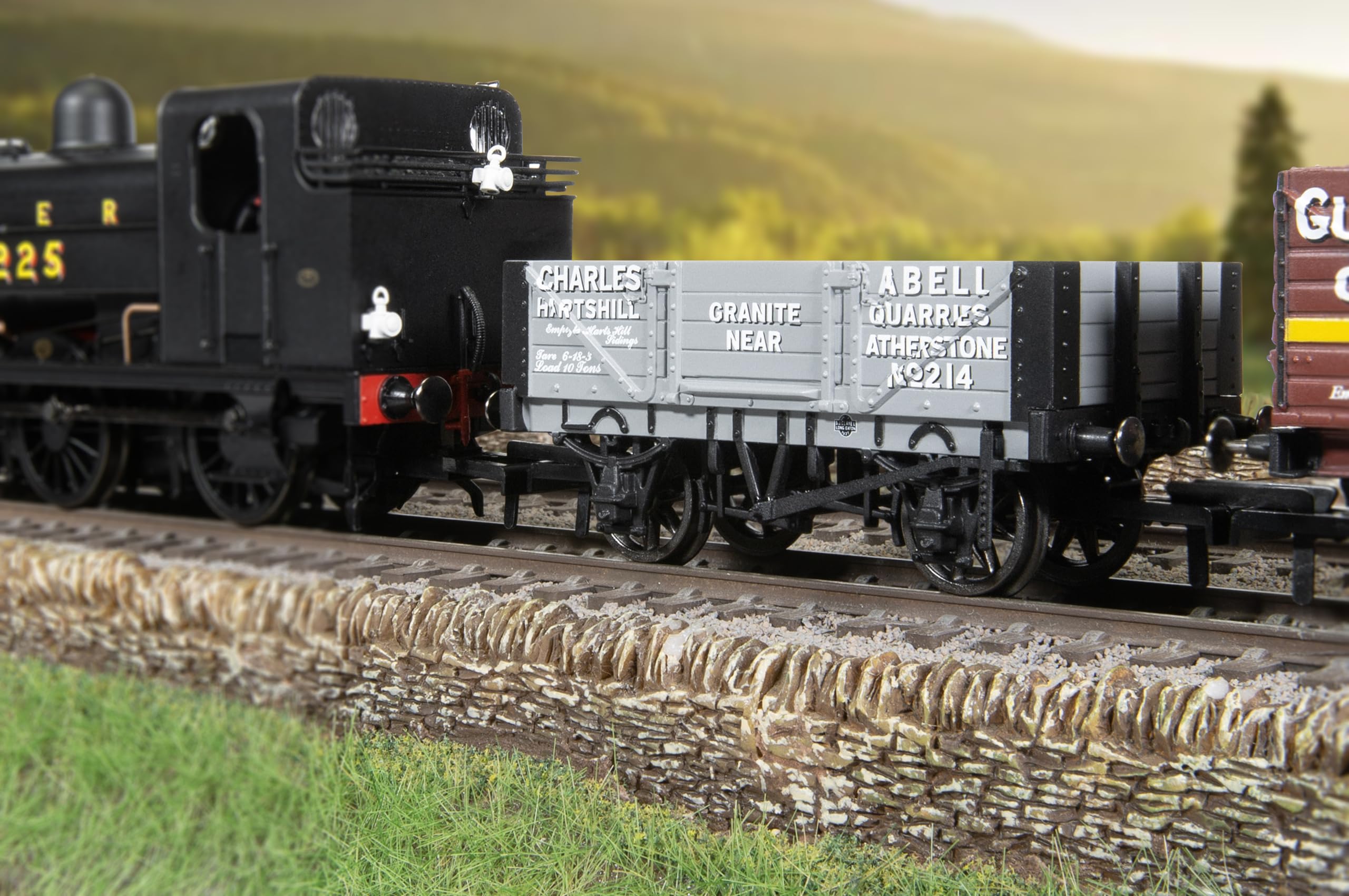 Hornby - R60294 Charles Abell 4-Planken-Wagen Nr. 214, Grau