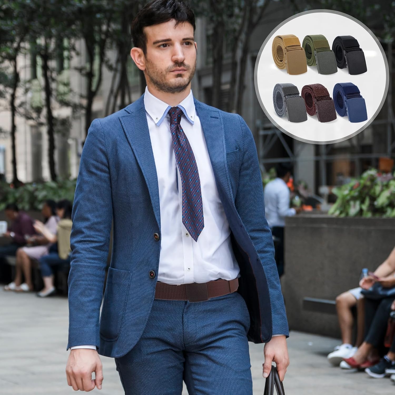 simarro Tactical 6-Pack Nylon Webbing Canvas Belt - Men & Women's Military, Outdoor, Hiking & Casual Belt - Image 5