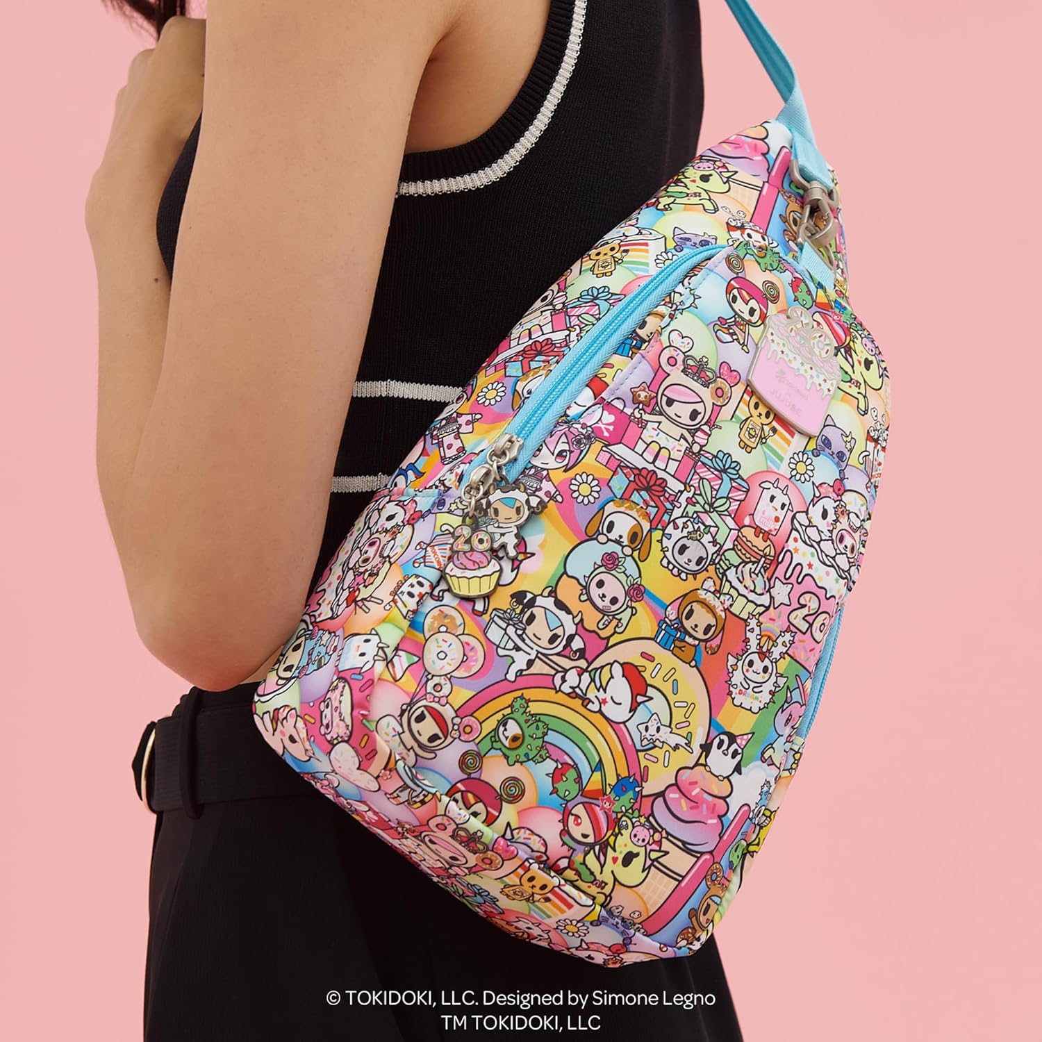 JuJuBe x tokidoki 20th Anniversary Crossbody Sling Diaper Bag, Purses for Women, Essentials for Mom, Newborn, Baby & Toddler, Women's Crossbody Bag, Adjustable Strap, Lightweight, Machine Washable