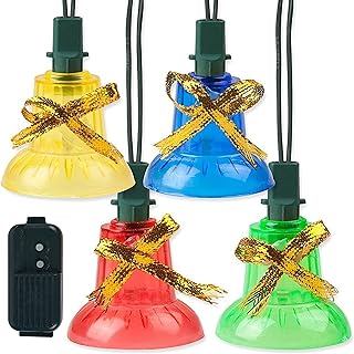 Holiday Essence Musical Christmas Bell Light Set, 30 Indoor Color Bell Lights, Plays 25 Merry Songs and Multiple Chasing Functions