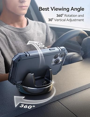 Miniatura 2 de JOYROOM Soporte de teléfono para automóvil, ajustable en 360 y evita el deslumbramiento del sol, soporte de teléfono para automóvil, diseño de