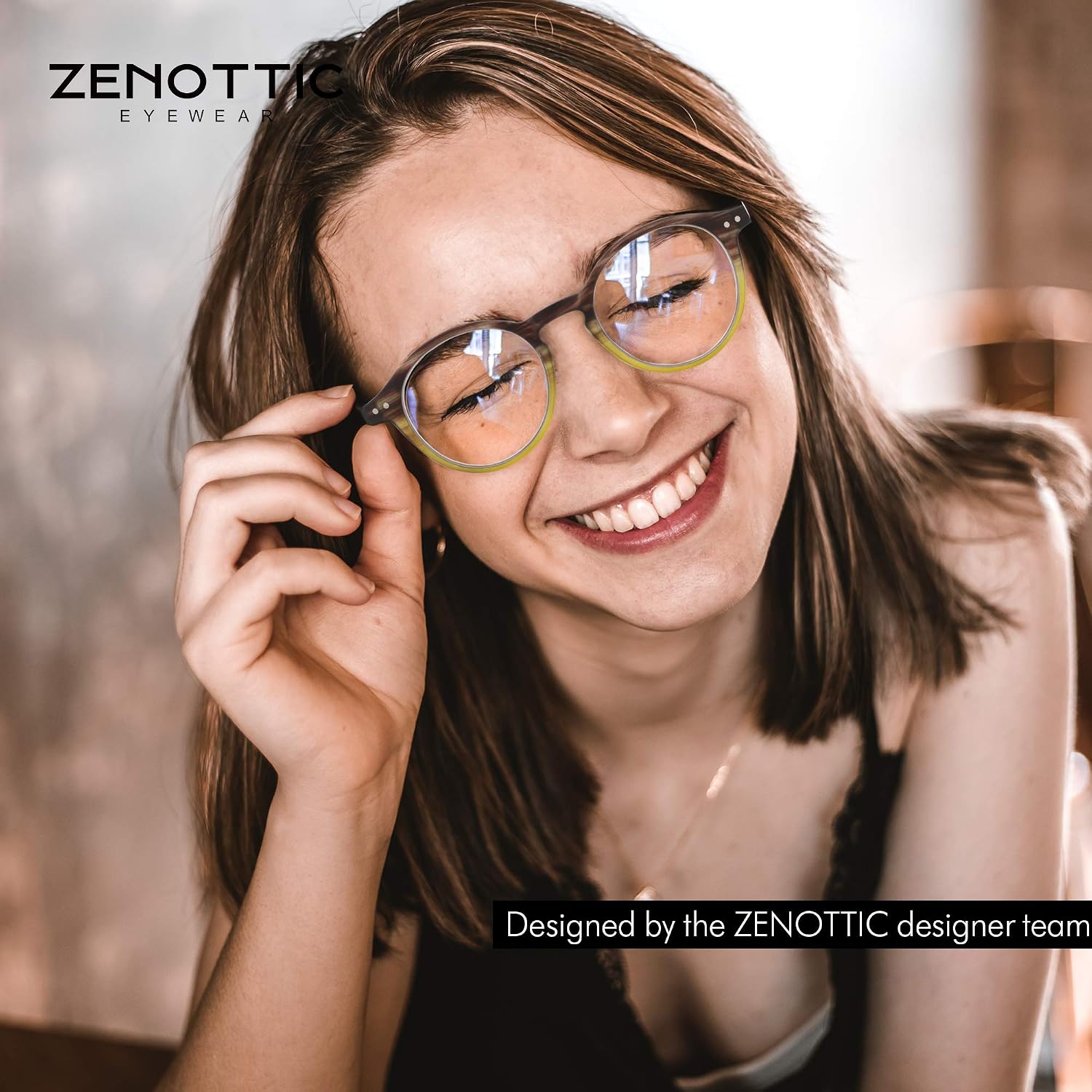ZENOTTIC Round Blue Light Blocking Glasses, Lightweight Reading Glasses with Anti-Glare Lenses for Men & Women - Image 3