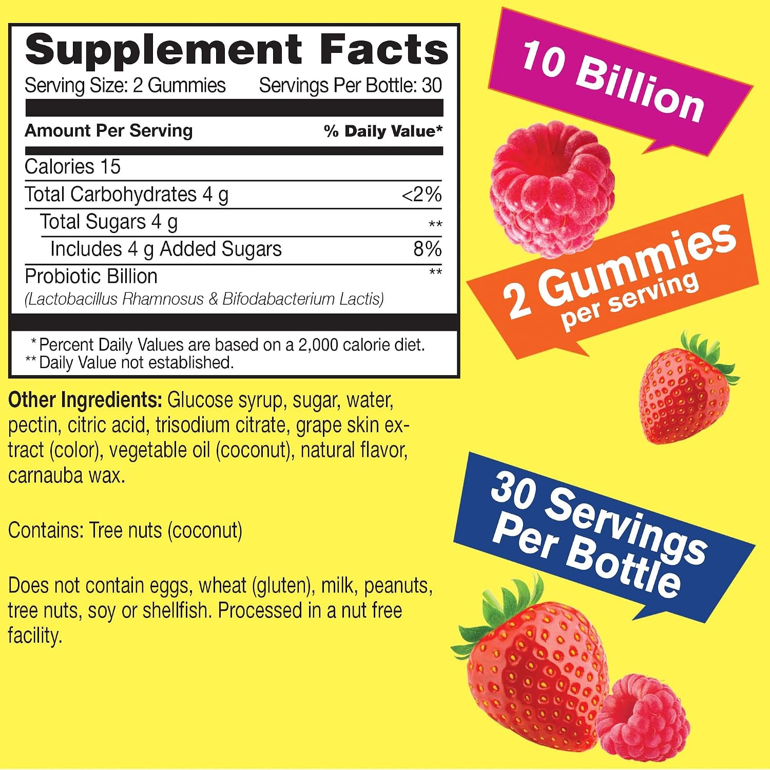 WellYeah Probiotic Gummies for Men with 10 Billion CFUs, Restore Natural Digestive Balance, Reduce Gas, Bloating, and Irregularity, Gluten Free, Non-GMO, Vegetarian - 60 Gummies