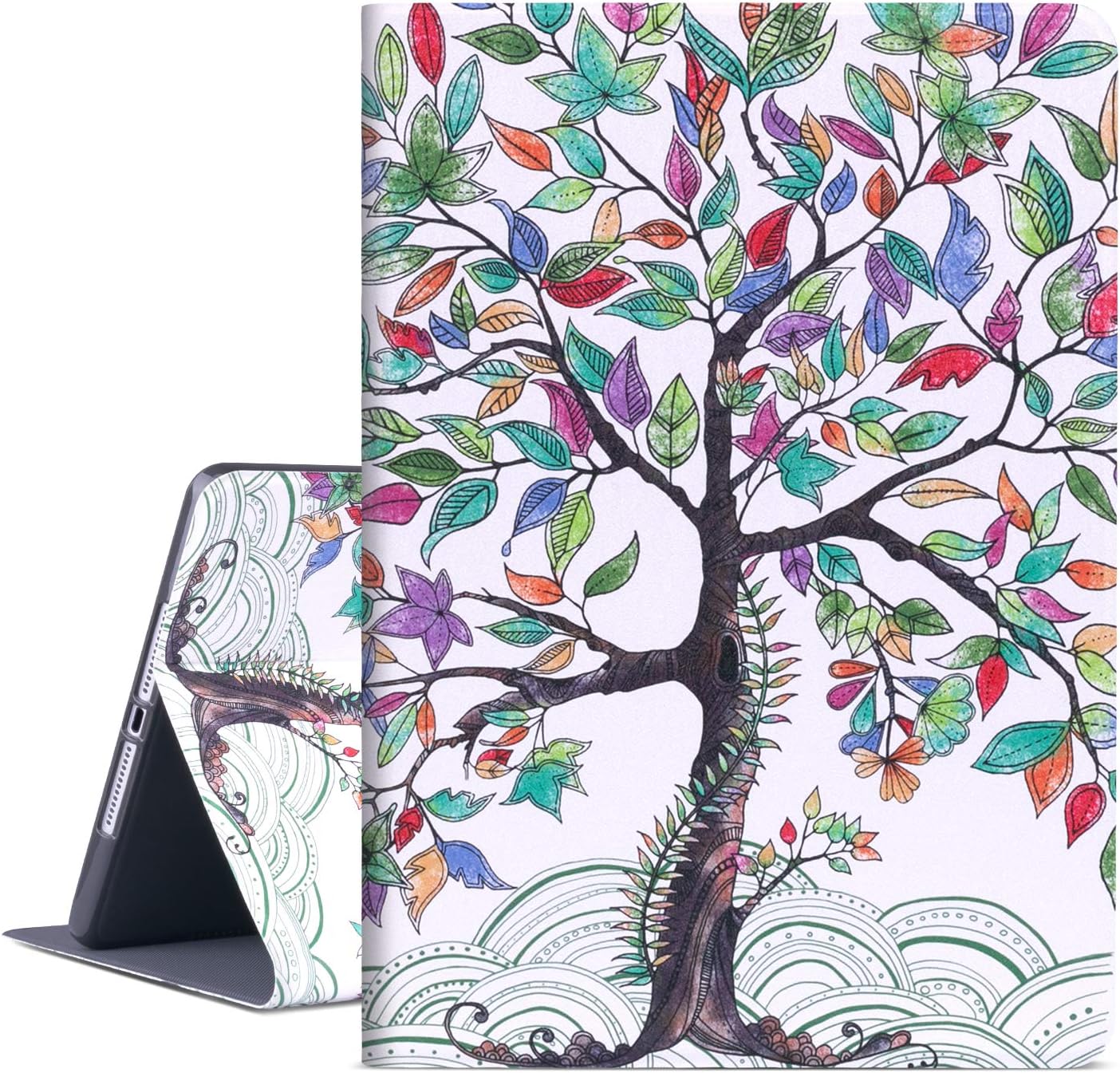 Vimorco iPad 9.7 inch Case, 2018/2017 5th/6th Generation, iPad Air 2/Air Compatible, Multicolor Floral Pattern, TPU & Leather, Auto Sleep/Wake, Adjustable Stand, Protection & Viewing