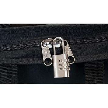Hopkins Medical Products PHI Carrier, Lock and Key Included, Letter Size Records Bag, Black, 14 In. x 1 In. x 11 In.