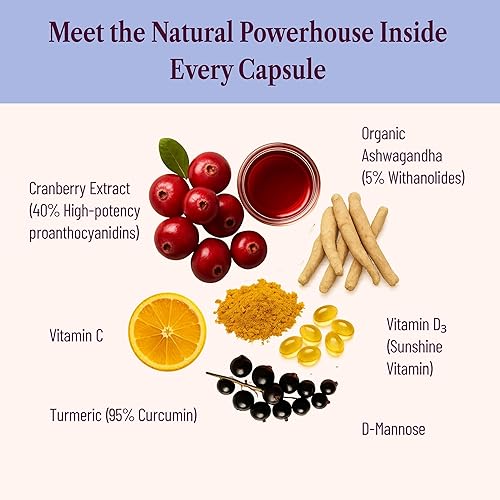 Miniatura 4 de Equilibrio urinario  60 cápsulas, suministro de 1 mes  Apoyo para la menopausia para comodidad, hidratación y frecuencia  Formulado por médicos con