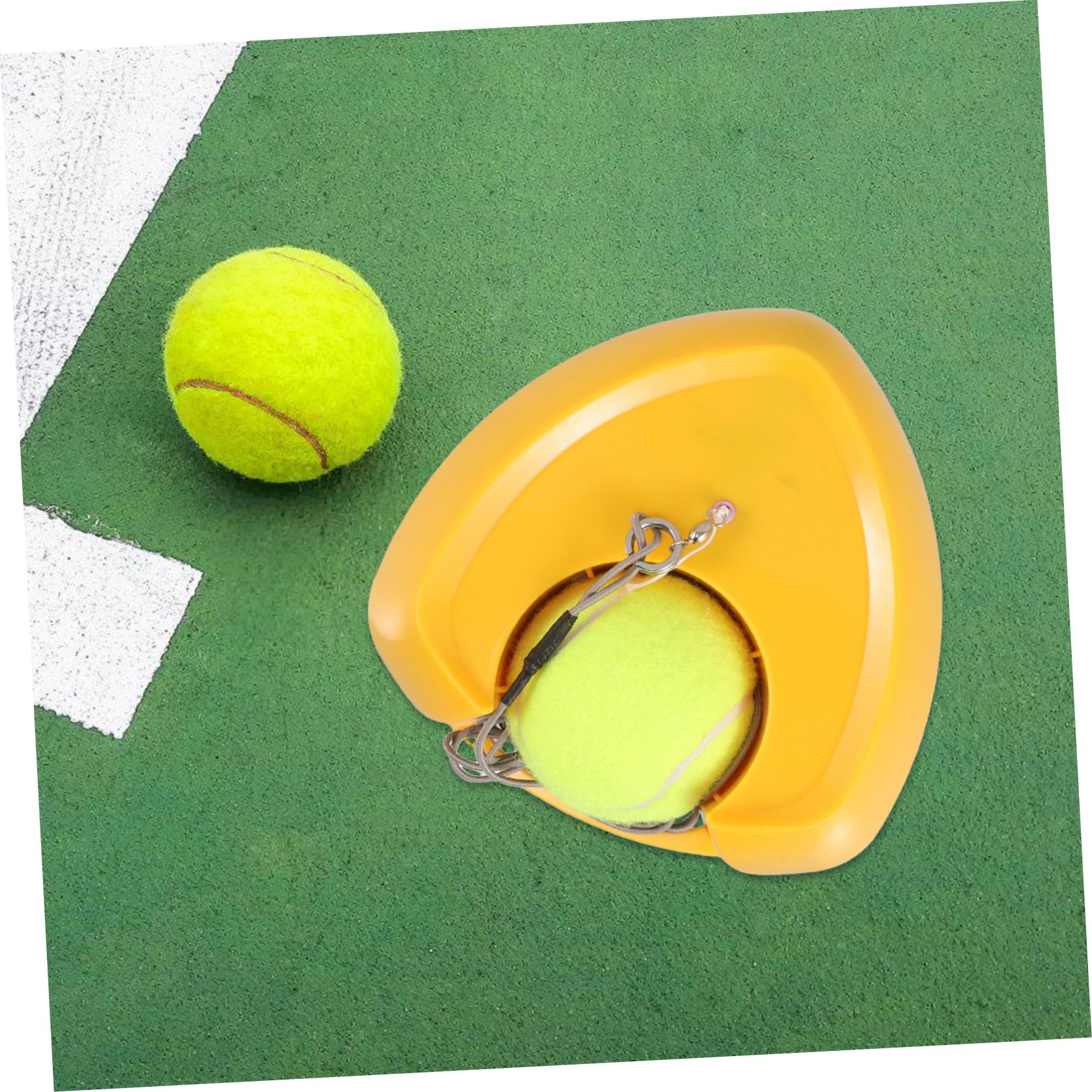 TOYANDONA Base De Entrenamiento De Tenis con Reboteador De Pelota Herramienta De Autoentrenamiento Portátil para Práctica De Tenis Casa o Patio