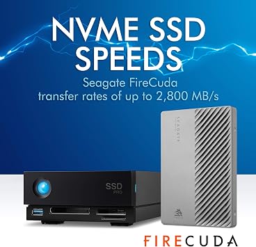 LaCie 1big Dock SSD Pro, 2 TB, harici SSD yuvası, Thunderbolt 3, 2800 MB/sn'ye kadar FireCuda NVMe SSD, Mac ve PC, 5 yıl Rescue Services, 1 ay Adobe All Apps (STHW2000800)