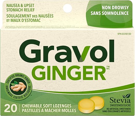 Gravol Ginger Lozenges (Organic Ginger Extract)