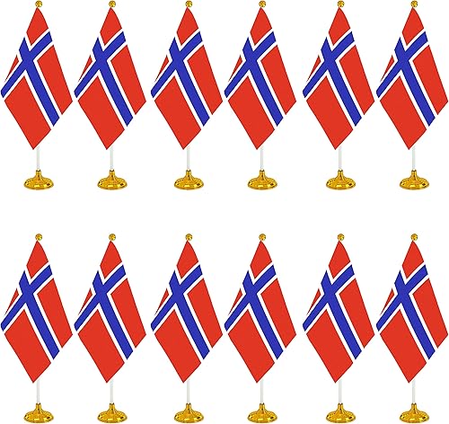 Miniatura 41 de WXTWK Paquete de 12 banderas argentinas de escritorio con base de soporte, decoración de celebración para eventos y eventos