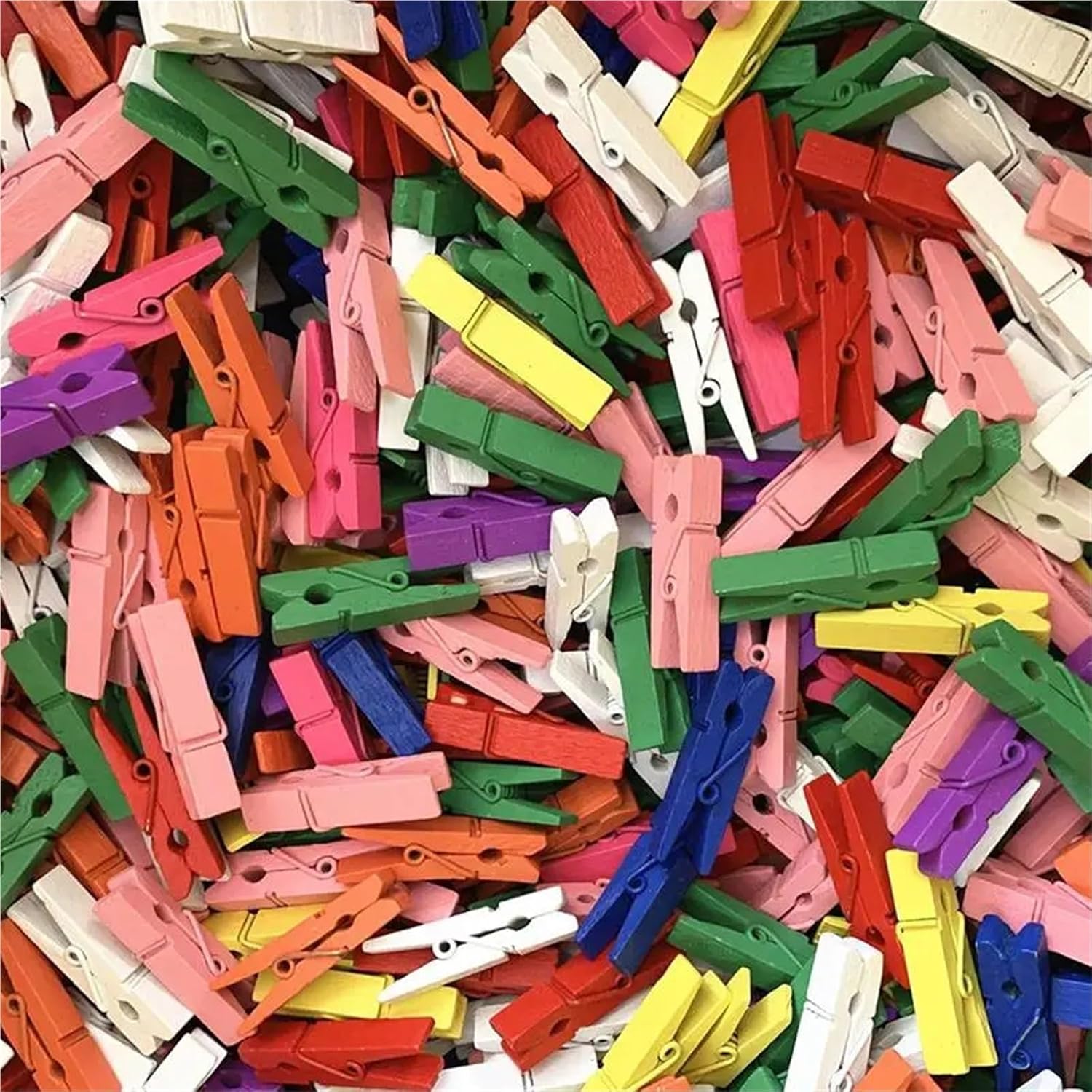 Clothes Pins 600Pcs Natural Wooden Clips Photo Clips Clothespin DIY Wedding Party Wooden Clips Mini Clothespins for Photo Wall and DIY Craft(Muliticolor,3.5X0.7cm)