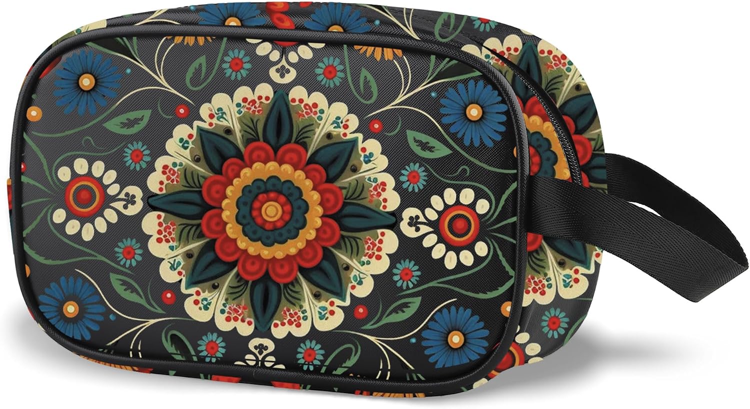 WCGXKO Polish Folk Art Gift Polska Folk Flowers Clear Makeup Bag Poland Gift Lowicz Merch (Polish Cbag)