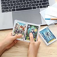 Vista 3 de Chivao Cartera de plástico transparente para 6 páginas, protector de tarjeta de crédito transparente, fundas de plástico para tarjetas de crédito