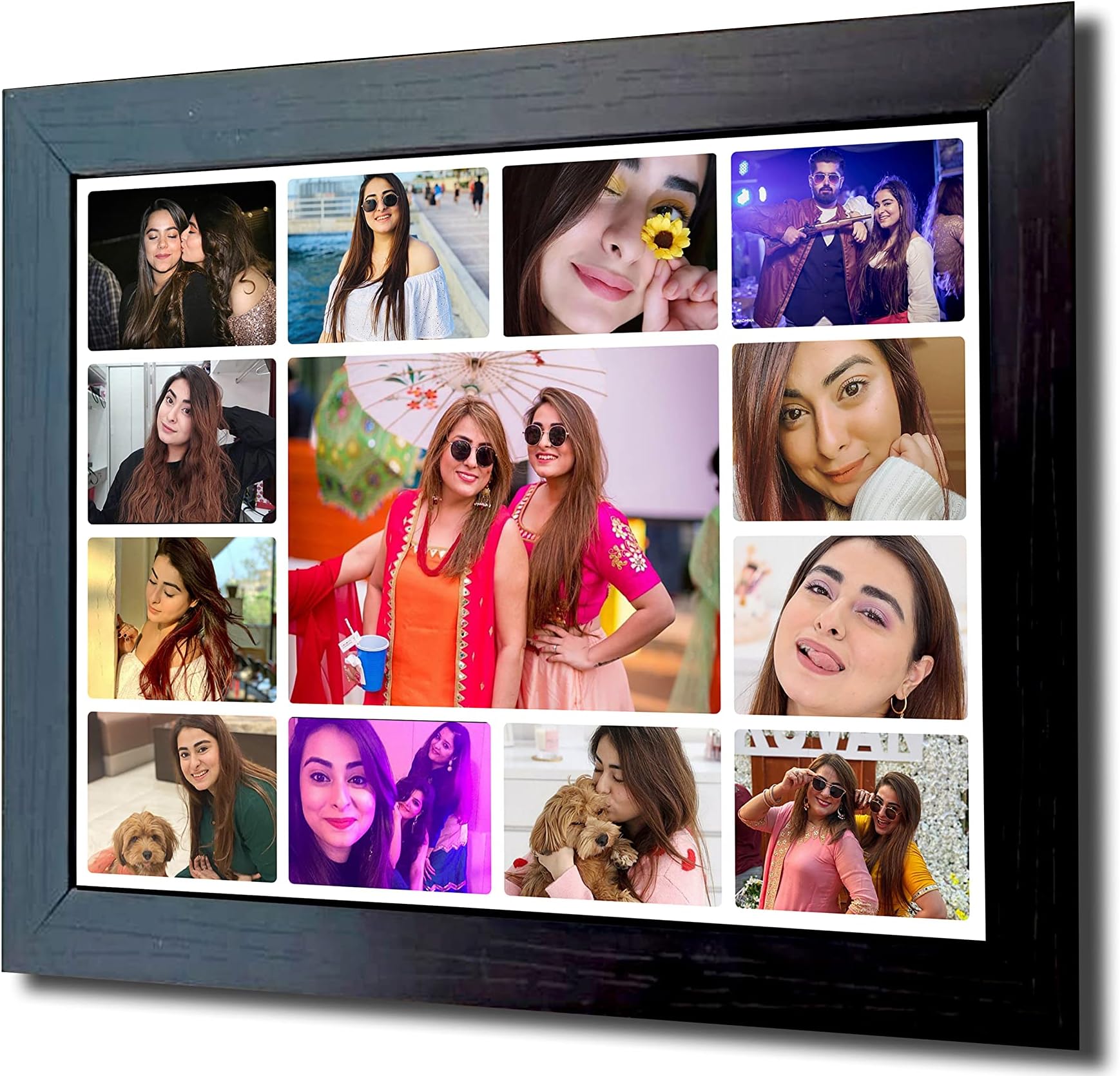 Photo Frame Personalized Medium and large Size Unique gift for All Special Event for wall Decoration and Gifts (13 Phots Collage 10X12 inch)
