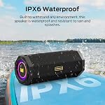 Monster Speaker S200 Wireless Portable Bluetooth Speaker, 24H Playtime, IPX6 Waterproof, 50W Stereo Sound, Bluetooth 5.4, Dual Bass Speakers, Perfect for Home, Parties, and Travel.Black
