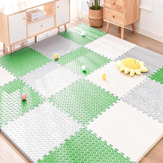 SIGNATRON Puzzle Flooring || Kids Interlocking Play mat || Baby Play Mat || Play mats for Kids || 12 MM Thick (6 Tiles - 2...