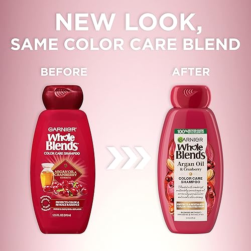 Miniatura 9 de Garnier Whole Blends Máscara de cuidado de color con aceite de argán y extractos de arándano 101 onzas líquidas