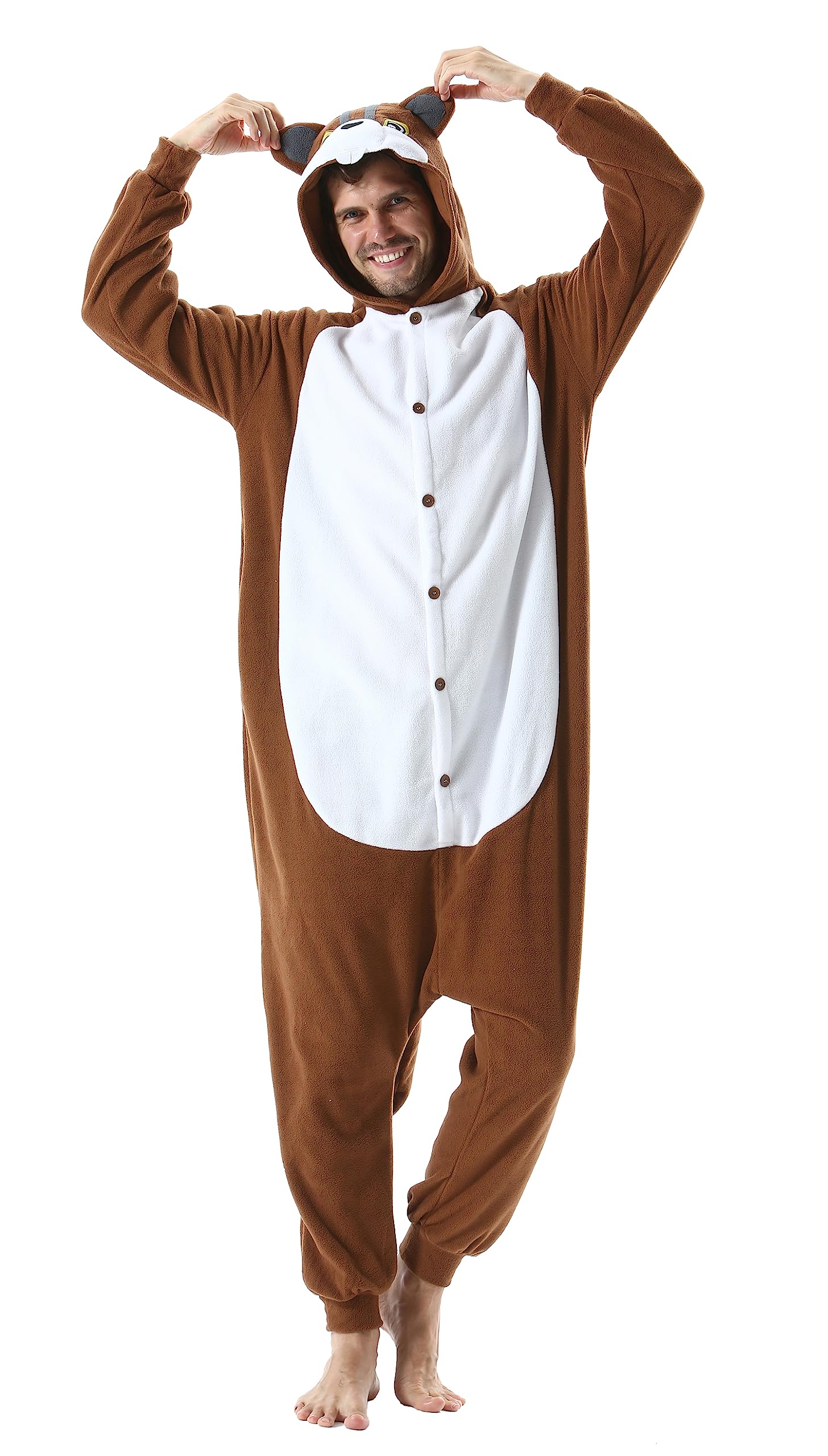 SimZoo Adulto Disfraz Pijama Unisex Pijama Kigurumi Onesie para Carnaval Halloween Cosplay Ropa de Dormir Traje de Disfraz para Navidad Festival Mujer y Hombre — view 3