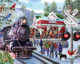 White Mountain Puzzles Train Ride Seek & Find - 1000 Piece Jigsaw Puzzle