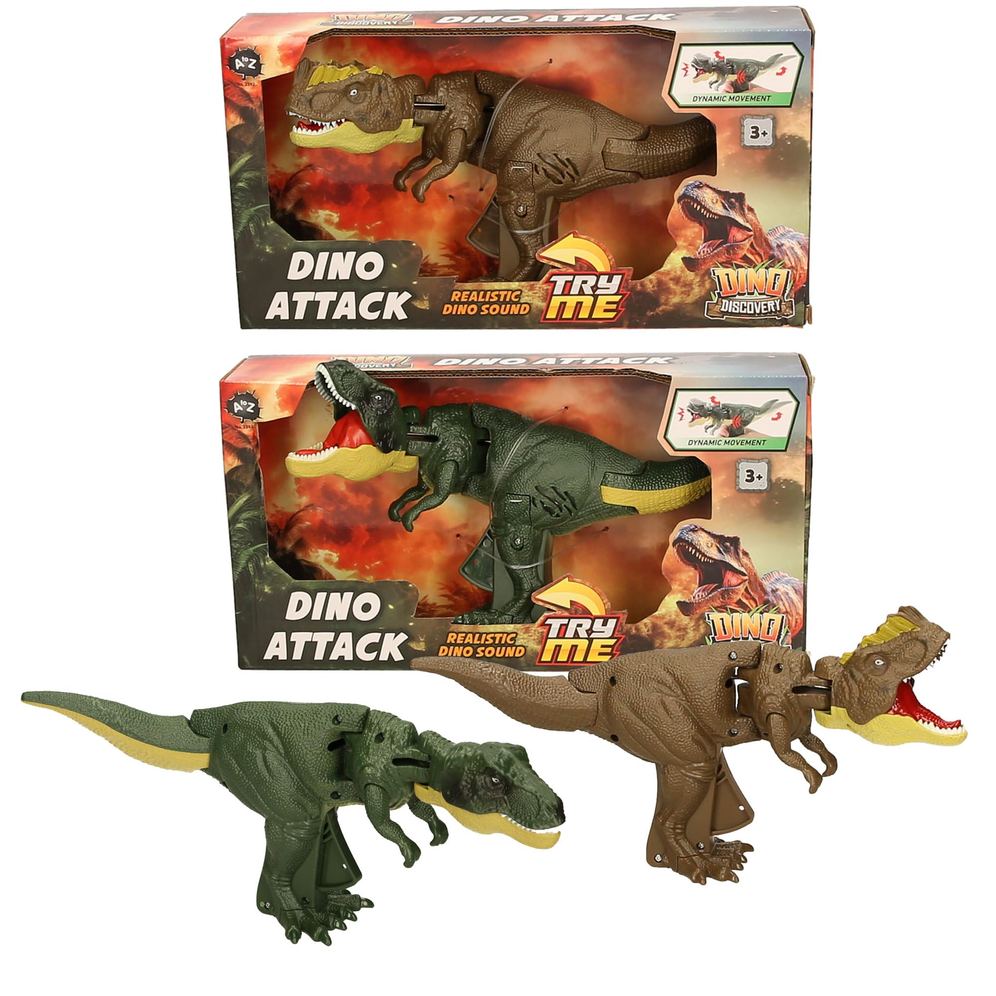 Dino Attack T-Rex Dinosaur Toy with Dynamic Movement and Realistic Sound Effects, Ages 3+