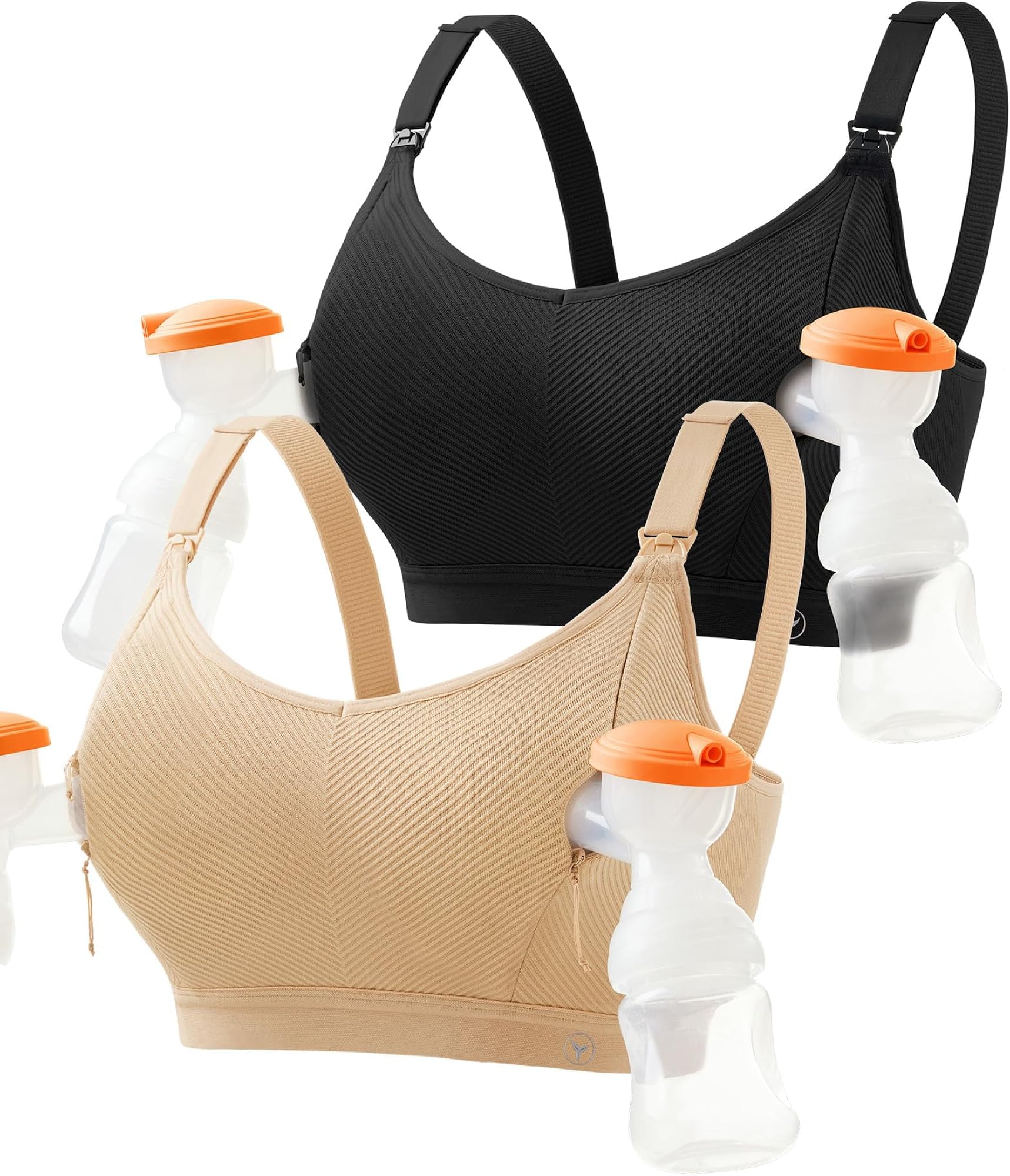HOFISH Maternity Nursing Bras for Breastfeeding Comfort Seamless Wirefree Pregnancy Bras S-XXL with Bra Extenders & Clips — view 8
