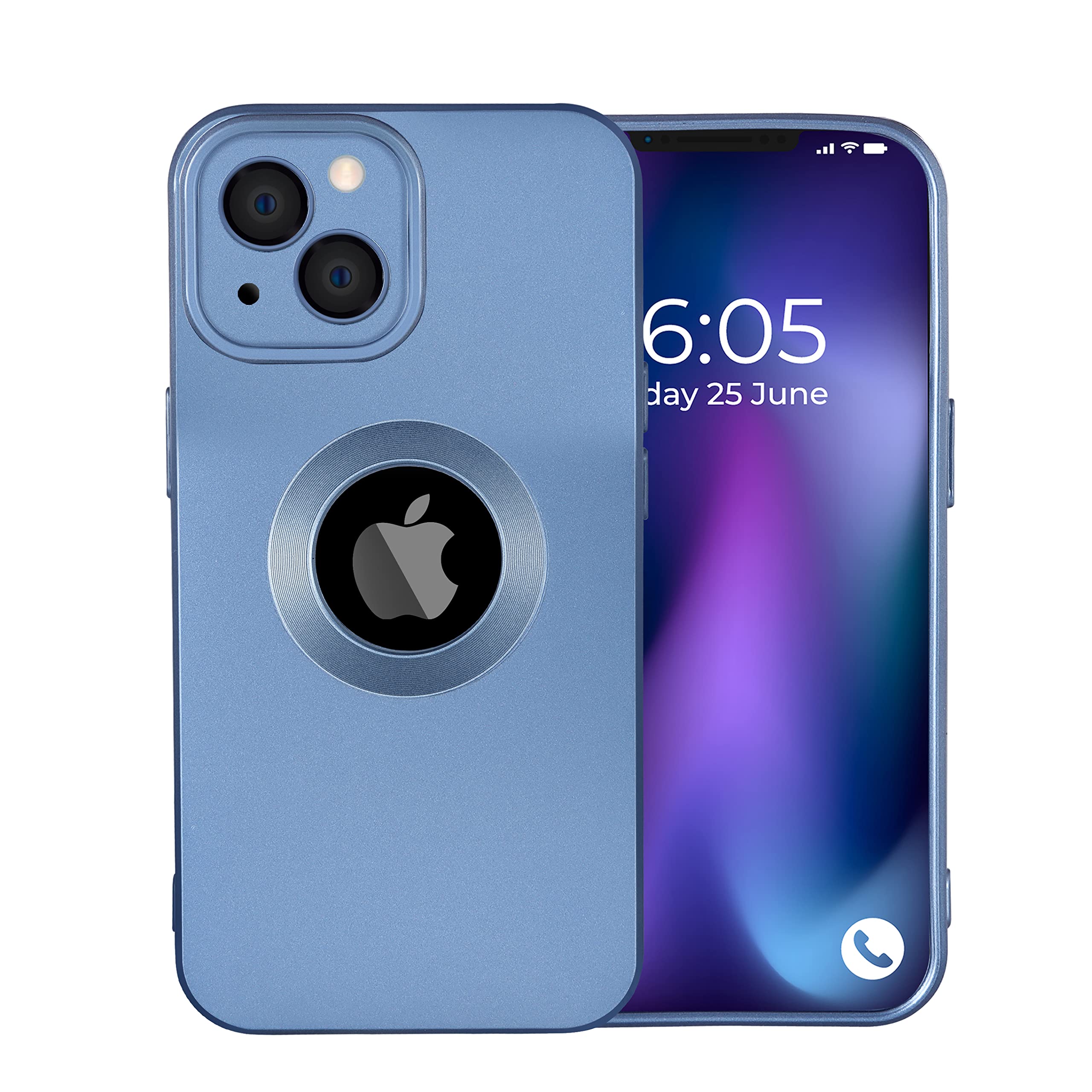 HILLS & MILES Luxury Chrome Metallic Blue Mobile Cover for iPhone 13,Silicone TPU Magnetic Wireless Charging Phone Soft Shockproof Ring Logo Cut Back Cover(Gold) (B0C1K8PVV6) Amazon Price History, Amazon Price Tracker