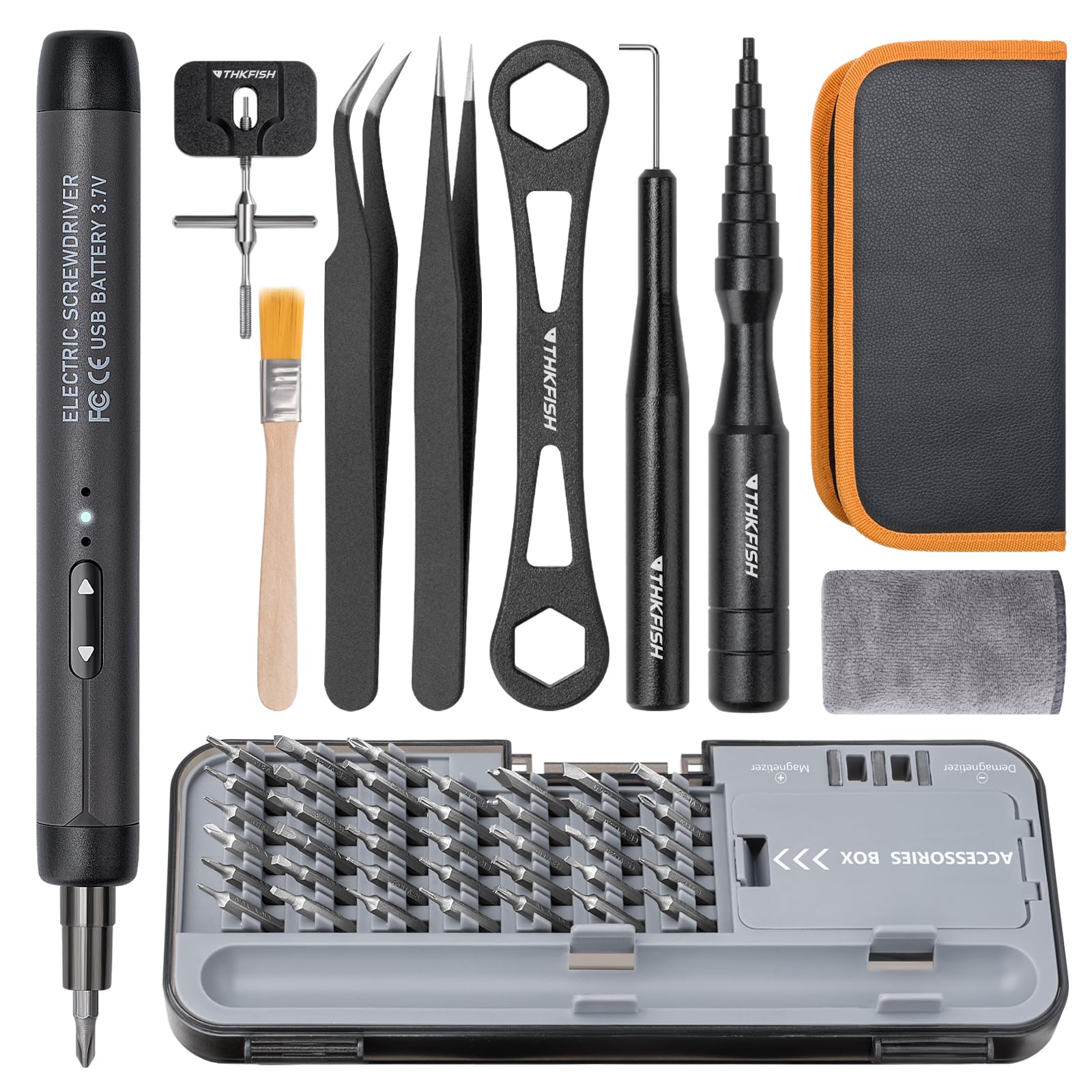 THKFISH Kit d'entretien pour moulinet de pêche, kit de nettoyage de moulinet, kit de réparation compact, kit d'entretien de moulinet, outil de démontage pour moulinet de pêche, kit de base et