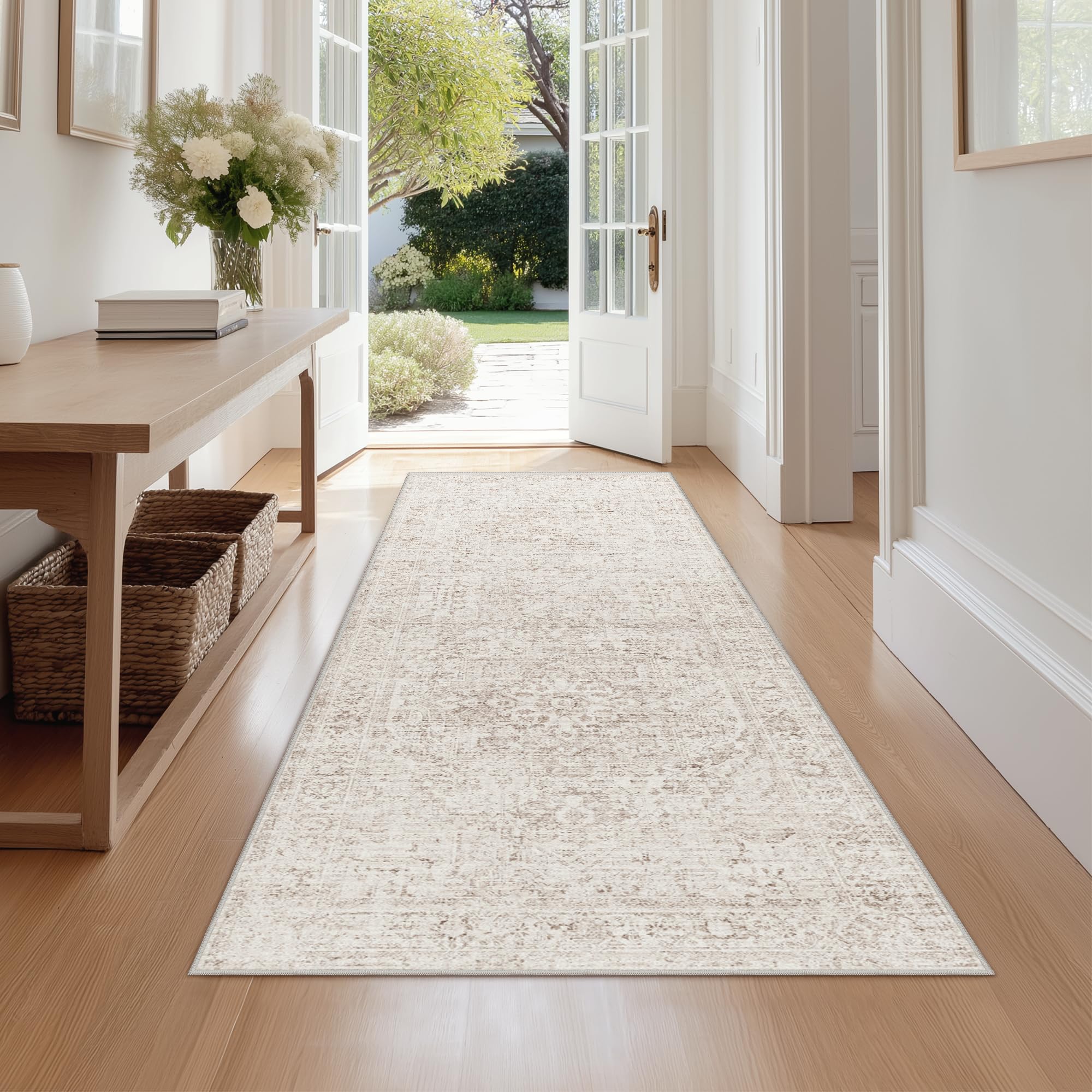 Fmfunctex 2x6 Hallway Runner Rug Beige Vintage