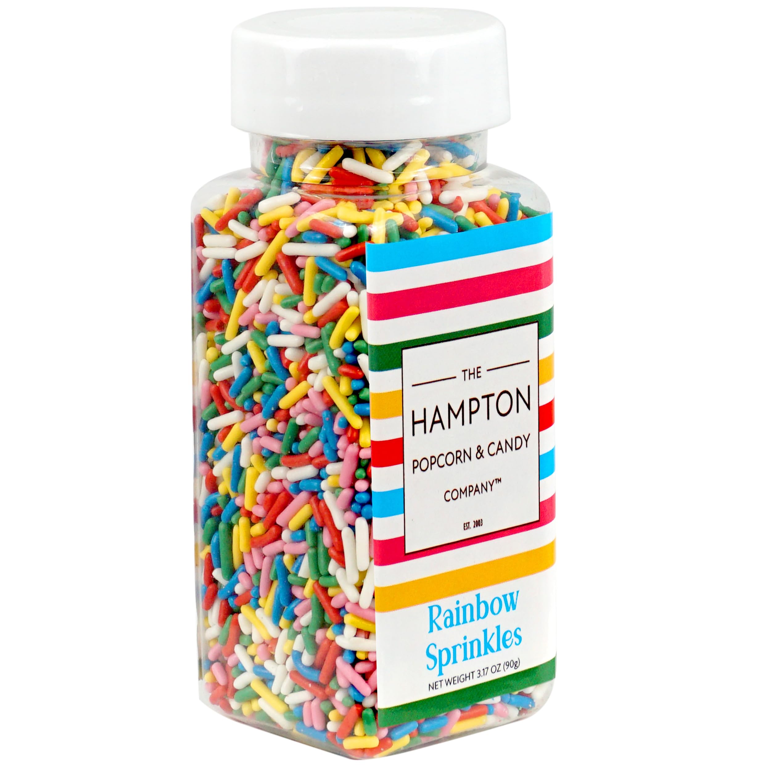 Rainbow Sprinkles Jimmies 3.17 oz, Sprinkles For Cake Decorating, Cake Sprinkles, Sprinkles For Baking, Ice Cream & More, The Hampton Candy Company