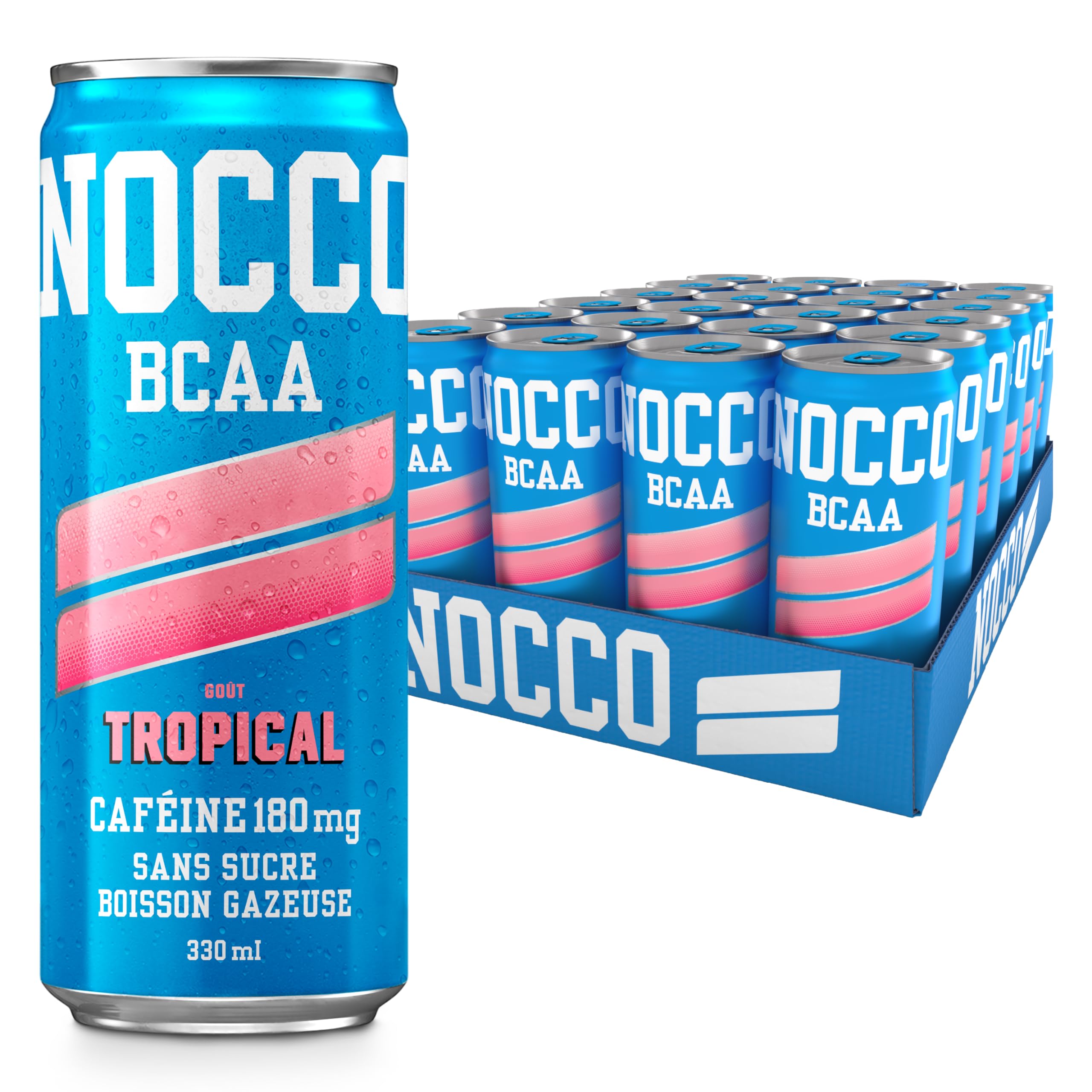 NOCCO BCAA Tropical Energy Drink 180mg Koffein 24 x 330 ml