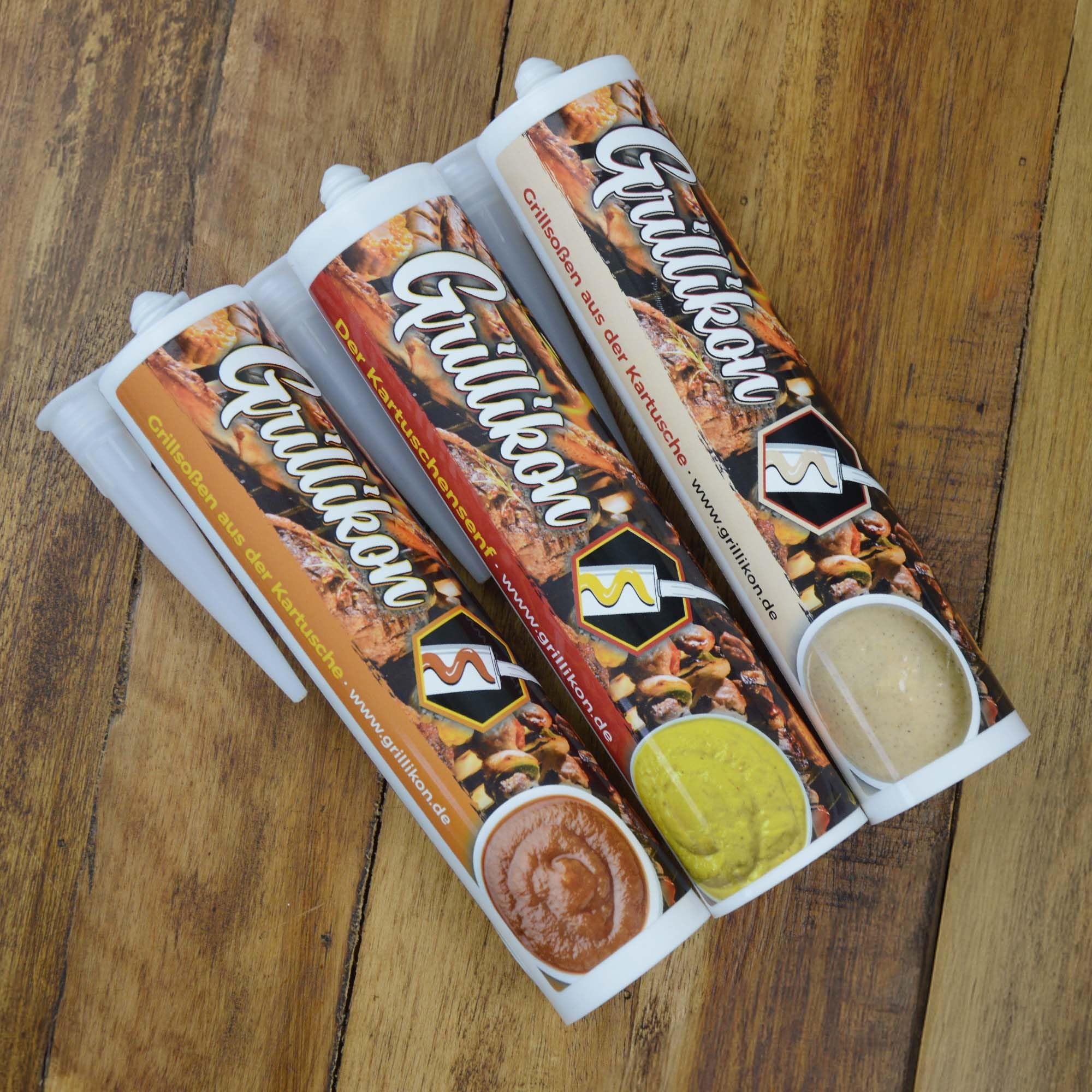 Grillikon Geschenkset WM-Edition 3x Mix 300 ml Kartusche