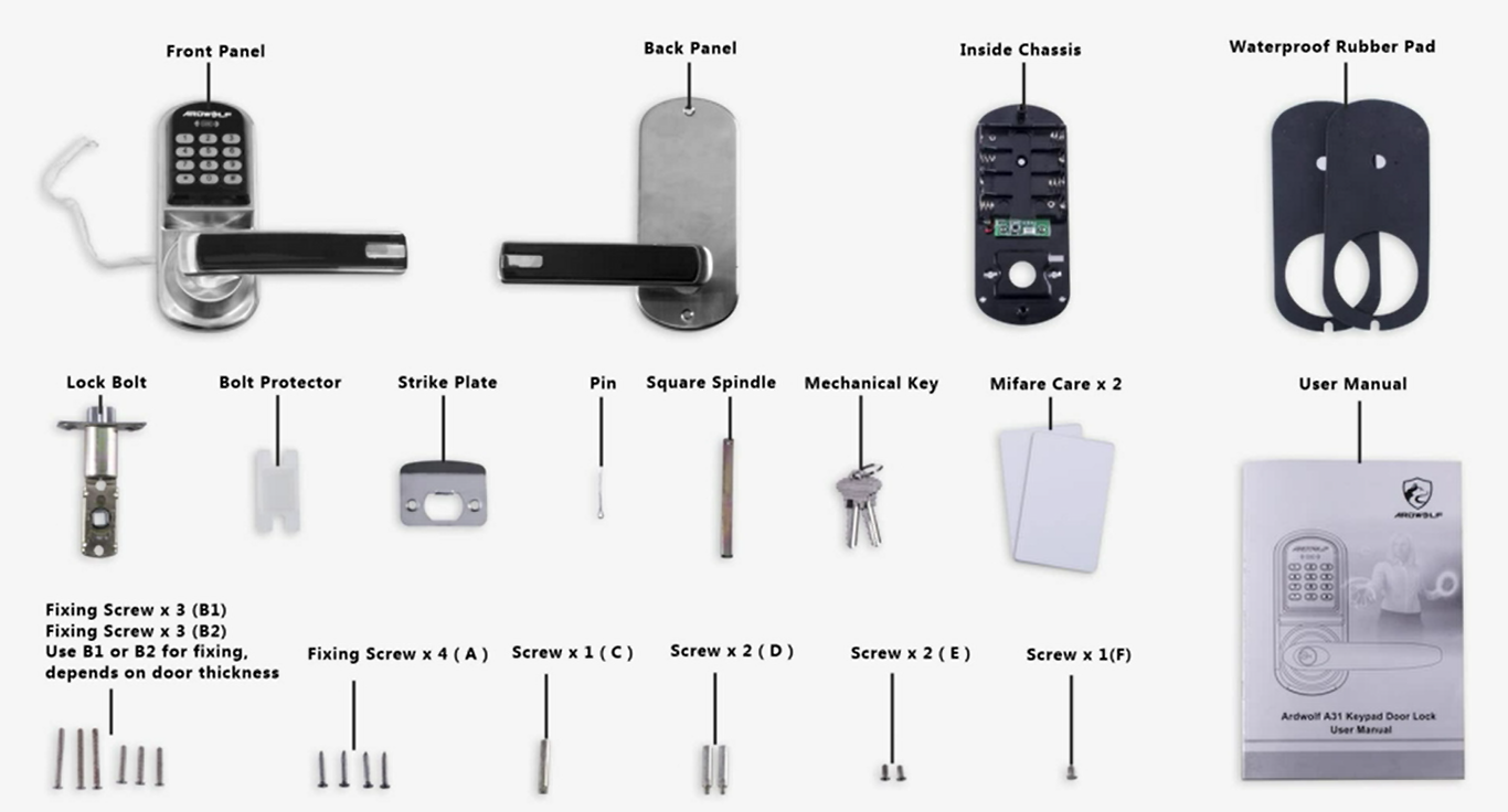 Watch Ardwolf A30 Keypad Door Lock Installation Guide - New Ver