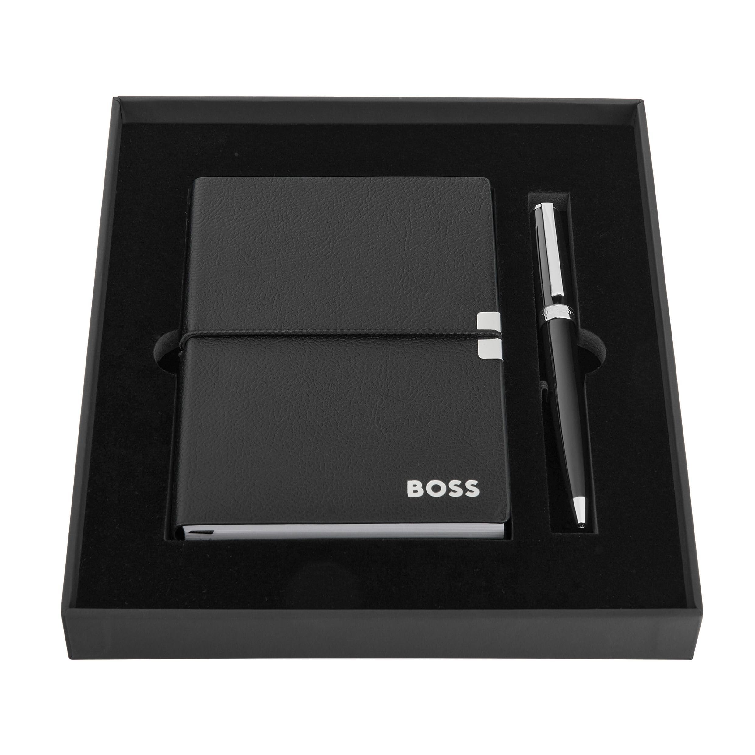 Hugo Boss Set d'écriture Gear Icon et bloc-notes A6 Elegance Storyline dans une boîte cadeau HPBM252A