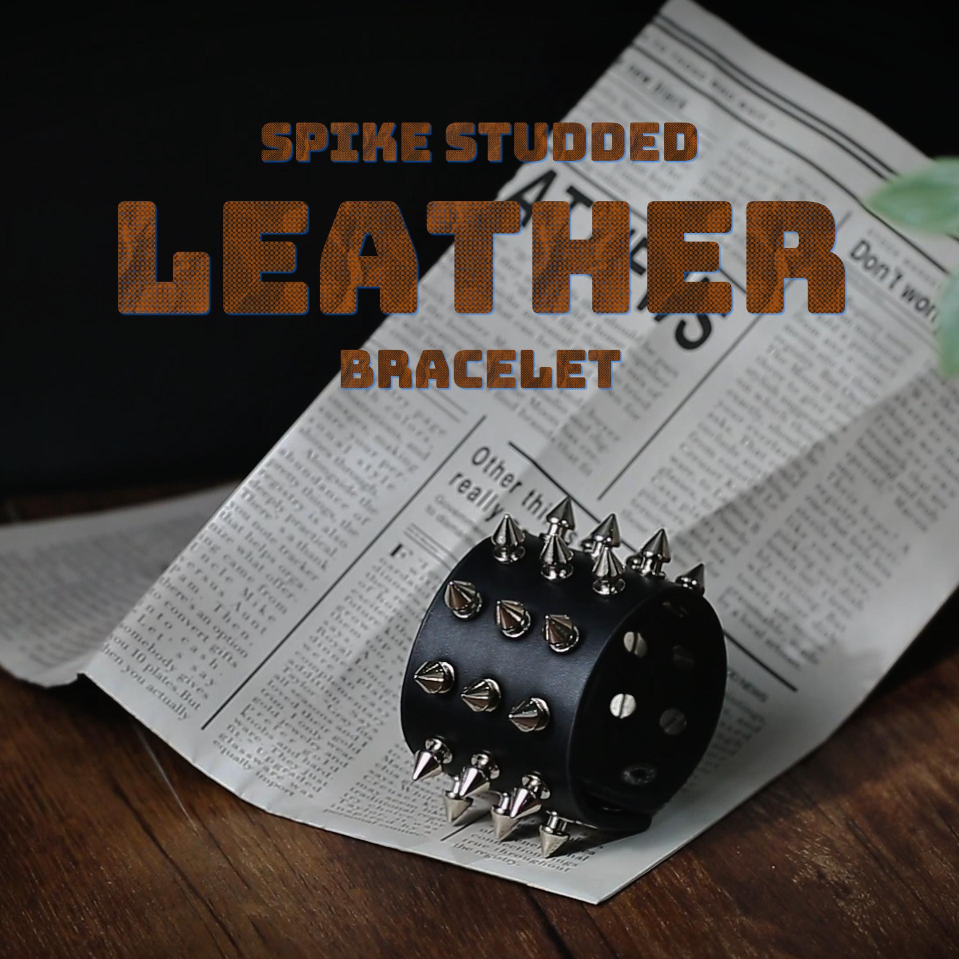 Amazon.com: HZMAN A Pair Unisex Black Metal Spike Studded