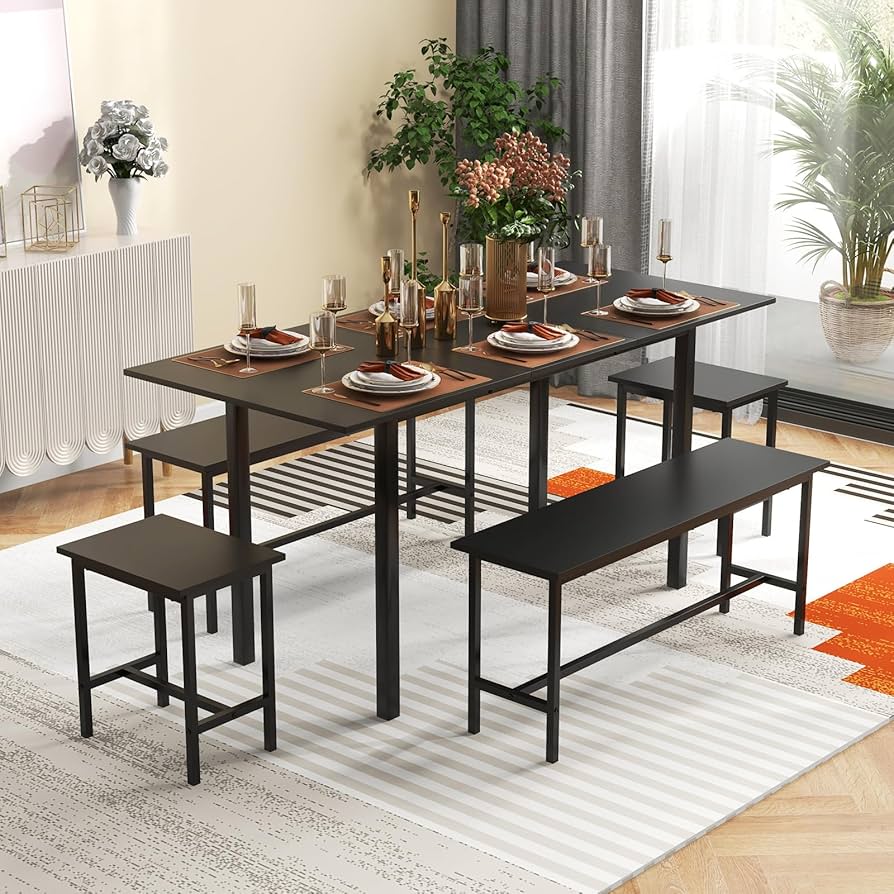 【新品】WHAT WE WANT WWW_EXTENSIONTABLE Modern Extendable Dining Table w/ Leaf Extension, 2 Locks