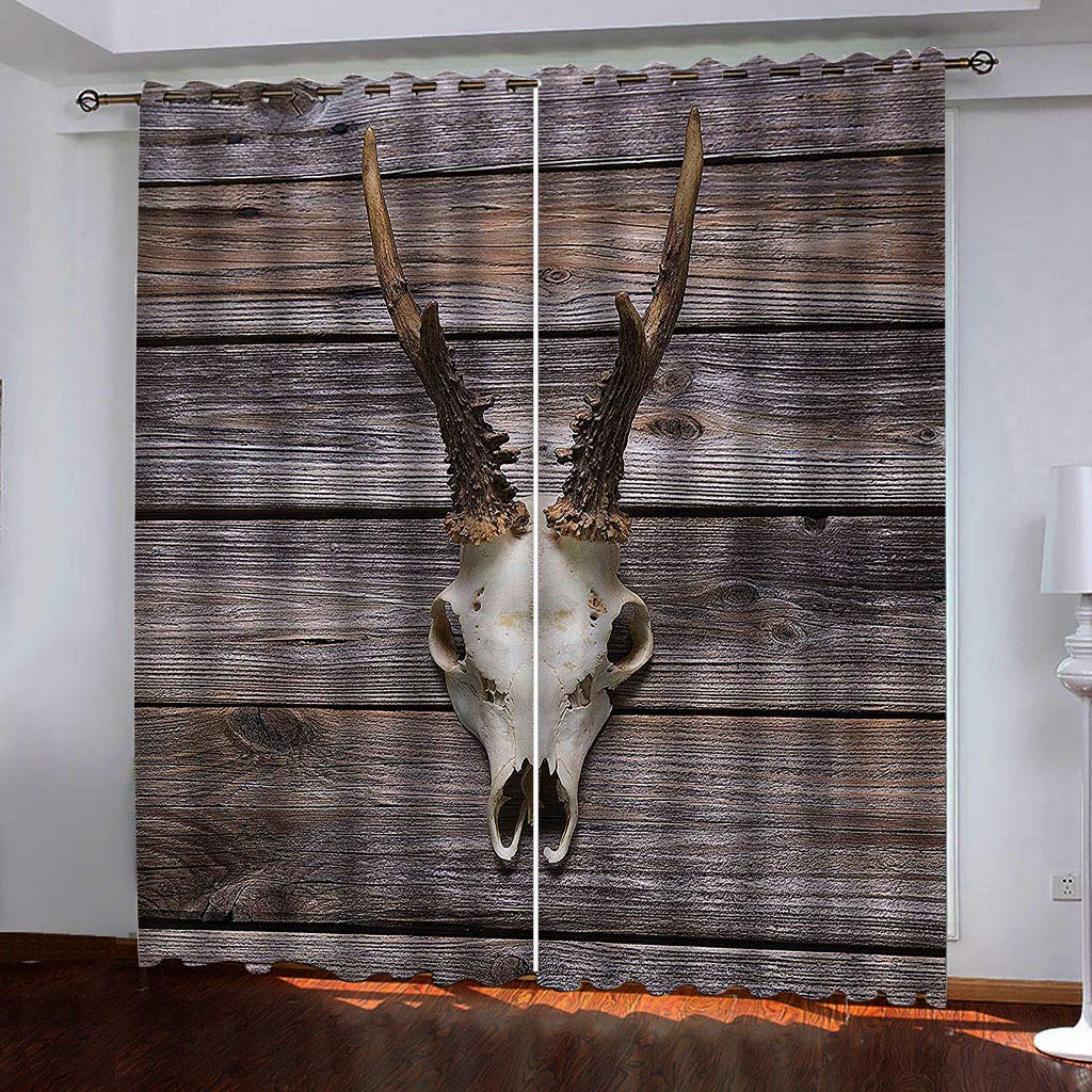 Rideau salon occultant haut de gamme draperies à oeillets imitation bois