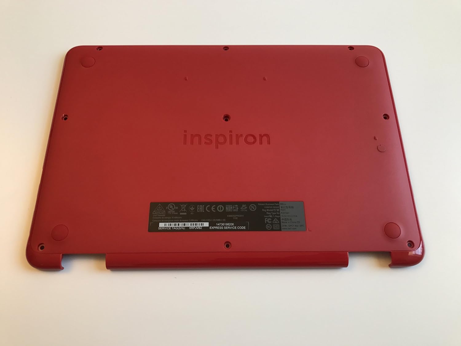 Dell Inspiron 113168 Red Laptop Base Bottom Case