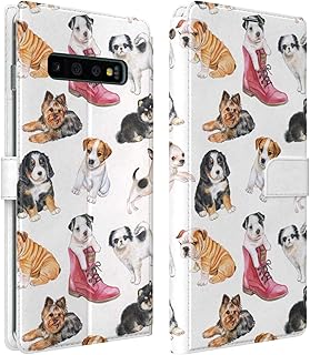 Mertak Wallet Case Compatible with Samsung Galaxy Note 20 Ultra S21 Plus S20 A70 S10 Yorkshire Protective Folio Magnetic Cute Puppies Cover Dogs Flip Card Holder Slim Animal Husky Breeds Lightweight