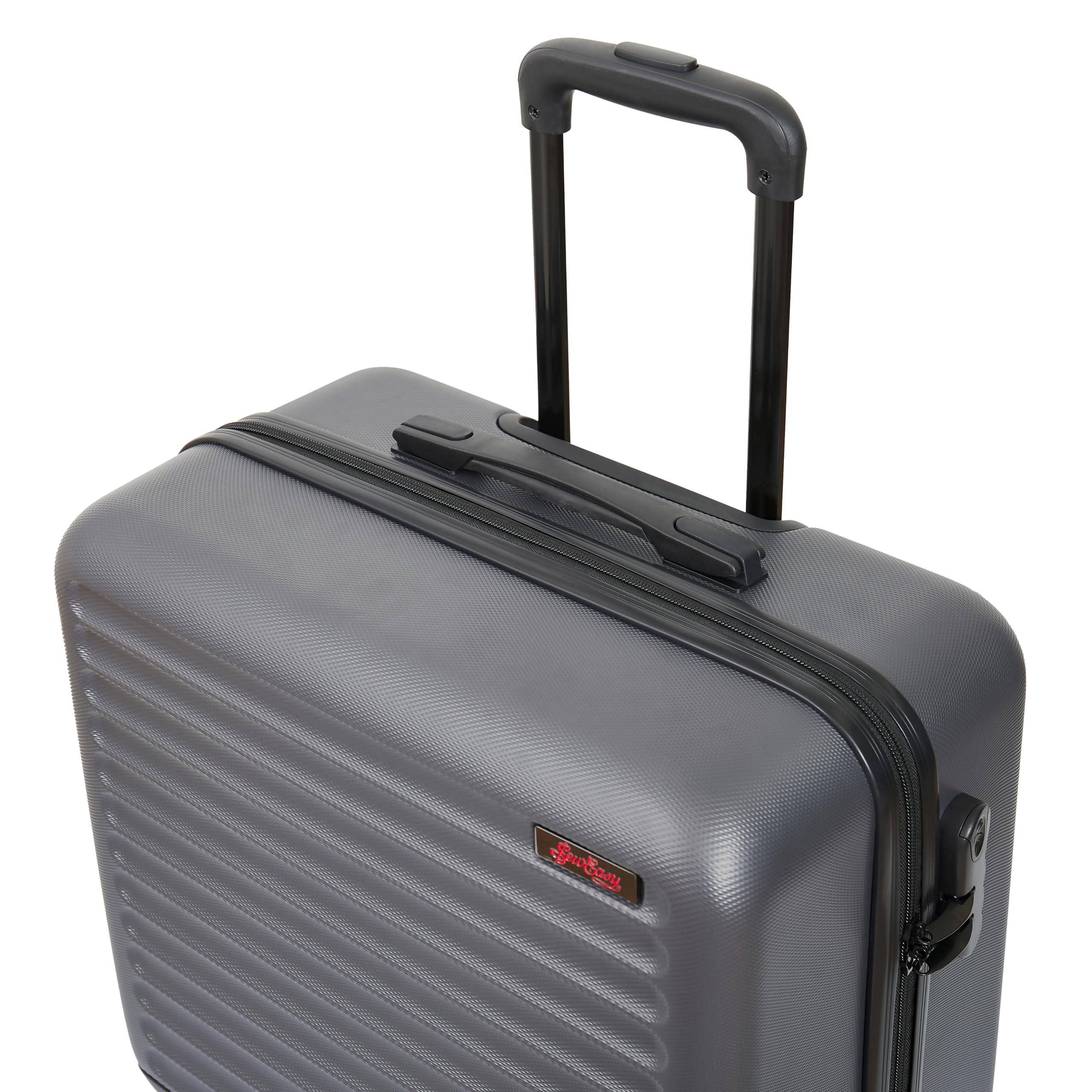 Sew Easy Carro para máquina de coser – Maletín rodante para máquina de coser con 4 ruedas, funda de transporte acolchada con cerradura para máquinas de coser, metallic silver, 24 x 44 x 46cm, Estándar