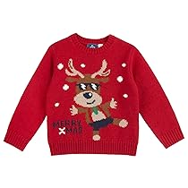 Chicco Maglioni di Natale in Tricot Bambino e Ragazzo, Bambina e Ragazza, Rosso (4), 2 Anni, Designed in Italy