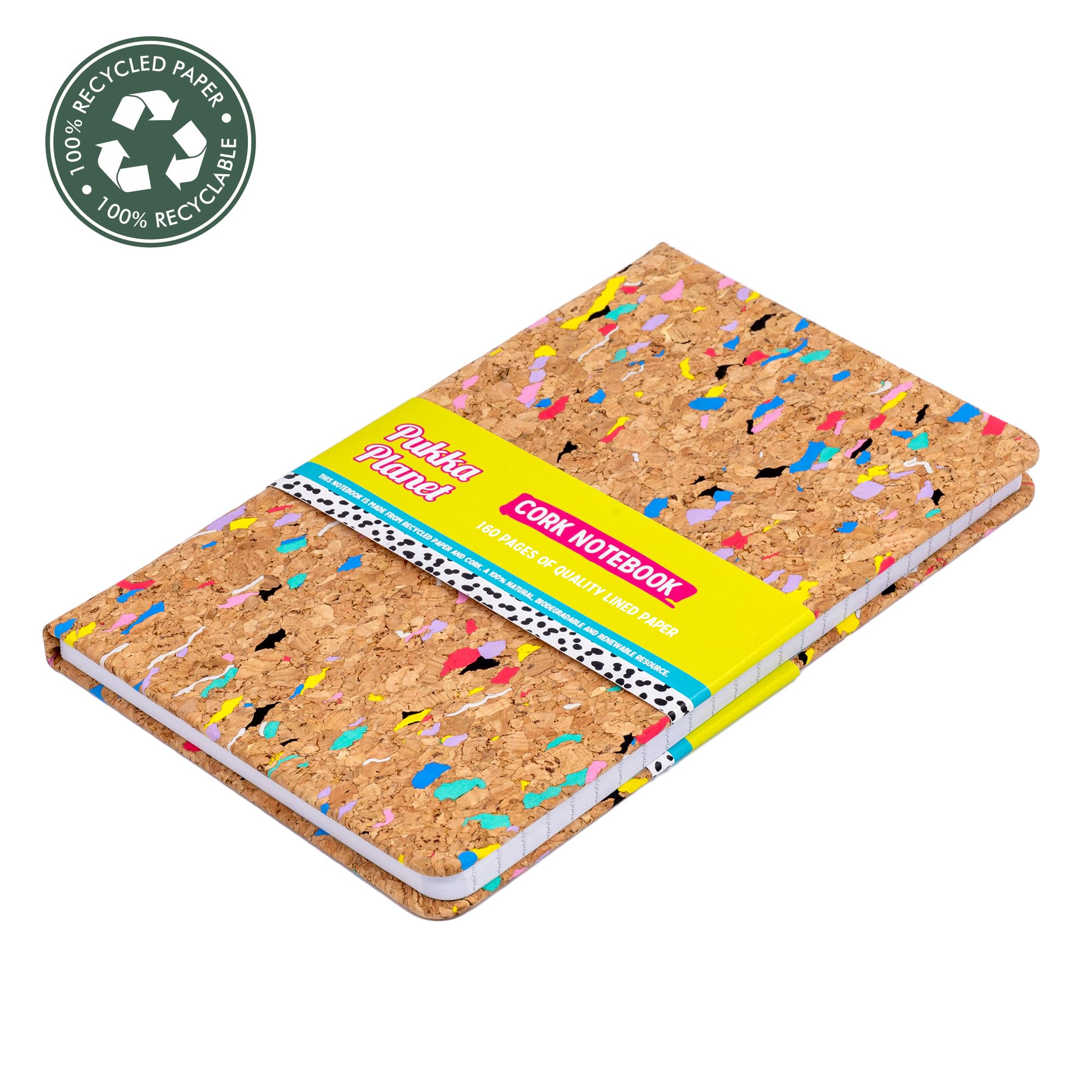 Pukka Pad, Pukka Planet A5 Cork Softcover Lined Notebook, Casebound Journal with 160 Pages, 80 Sheets of FSC Recycled - Image 4