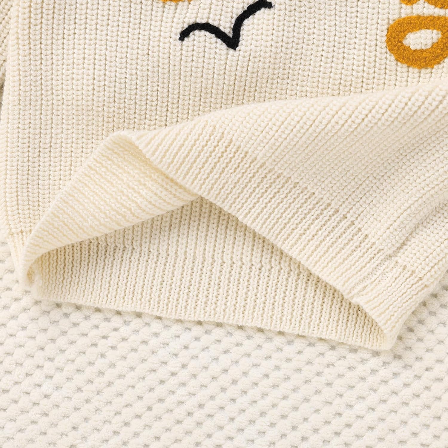 ODASDO Baby Girls Boys Sweater Knitted Pullover Embroidery Knitwear 1st 2nd Birthday Outfit Fall Winter Chunky Knit Tops - Image 6