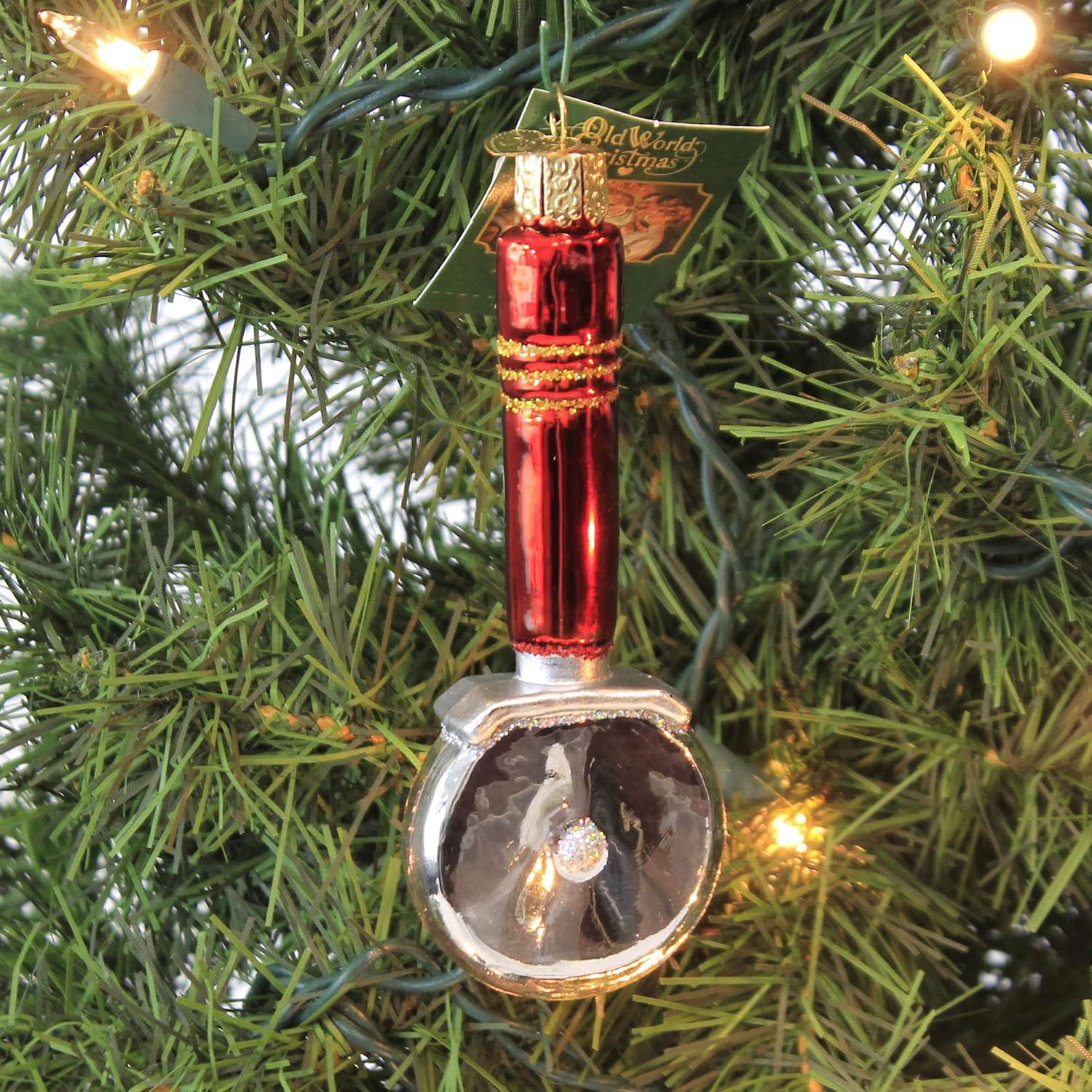 Old World Christmas Ornaments Pizza Cutter Glass Blown Ornaments for Christmas Tree