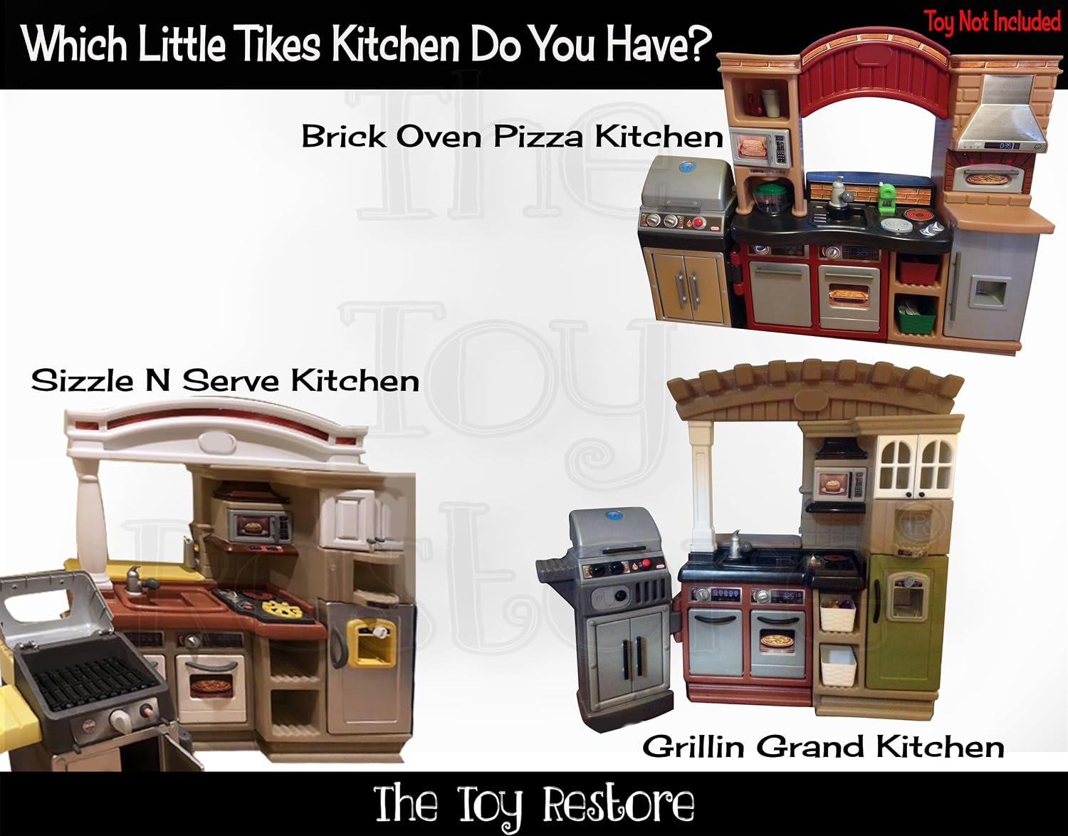 Toy Restore Replacement Stickers Fits Little Tikes Brick Oven Pizza Play Kitchen