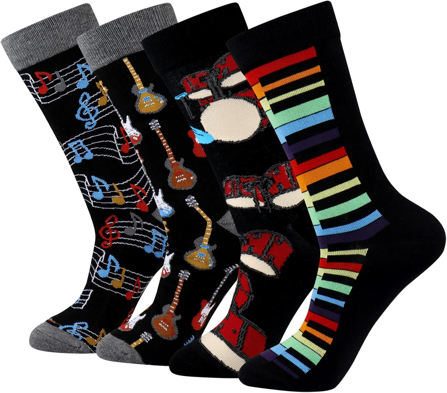 xiaomaizi Men's Funny And Cool Novelty Patterned Crew Dress Scoks for Men Cozy Pack Size 9-12