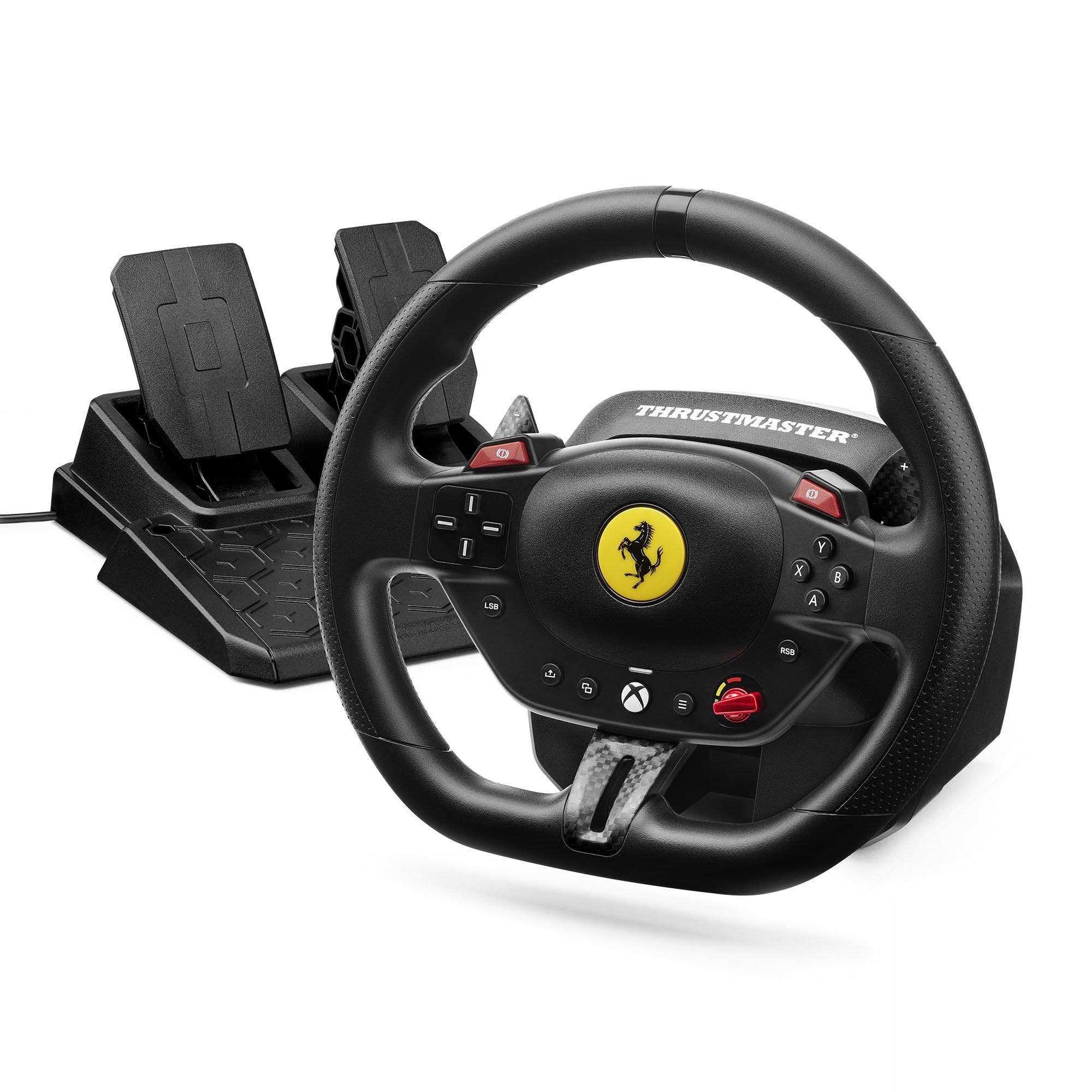 Thrustmaster - Racing Wheel and Pedal Set - Xbox and PC - 1.8 inch Mount - Black
