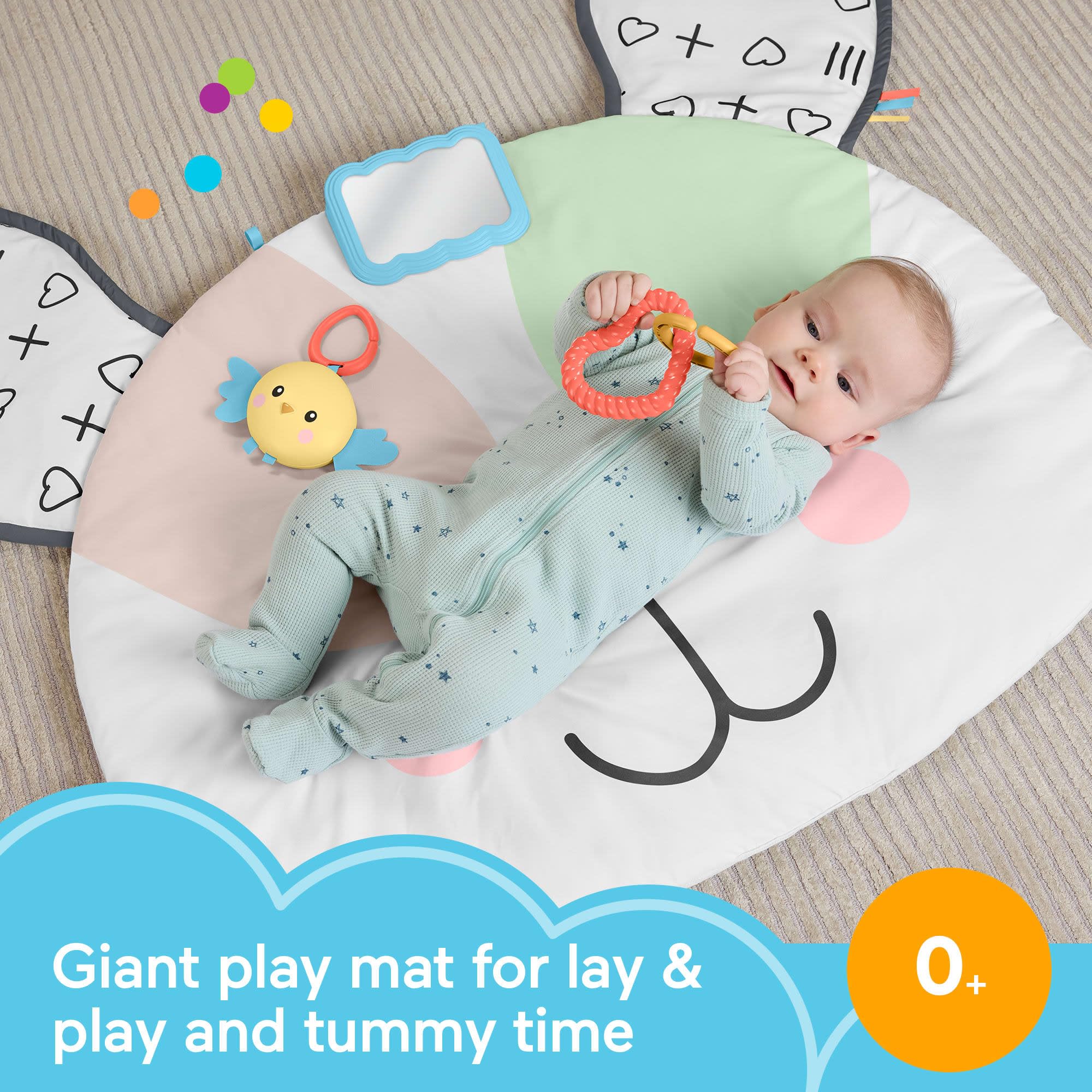 Fisher-Price Baby Toys Puppy Perfection Playmat, 36 x 42 inches - Image 2